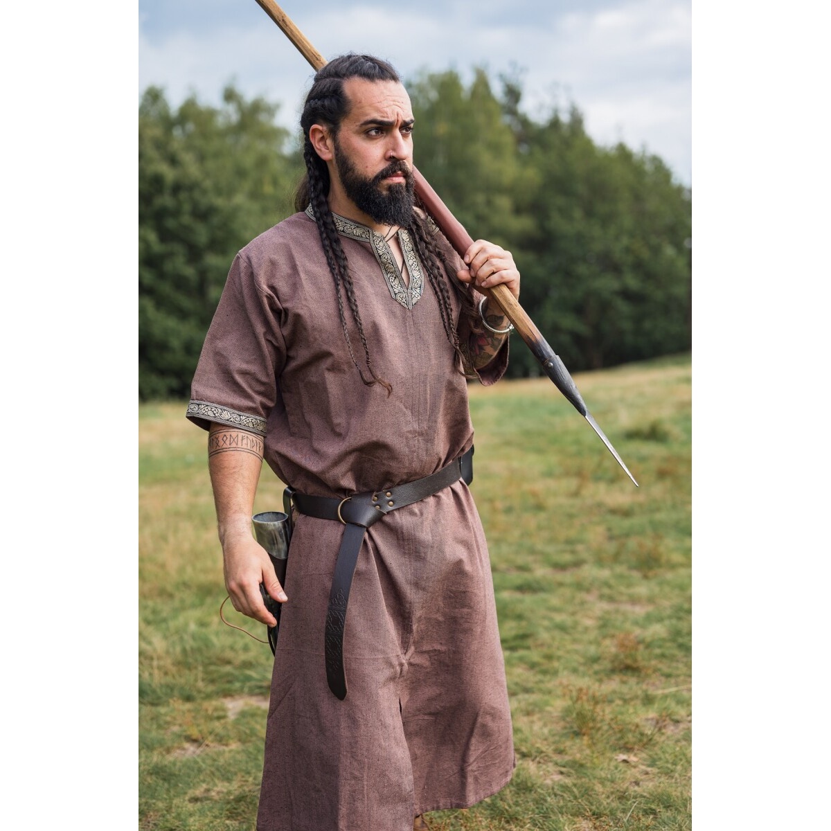 Medieval Short-Sleeve Tunic Richard chestnut