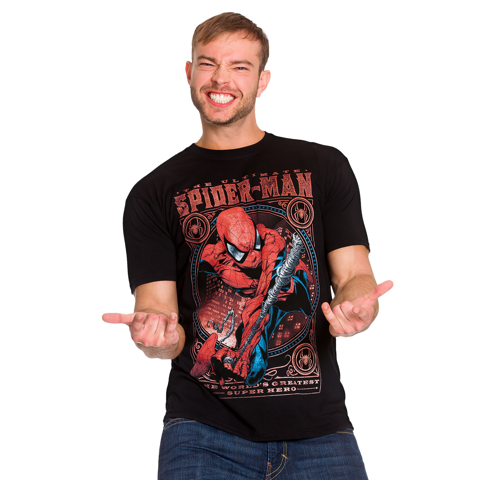 Spider-Man - T-shirt Super Héros le plus grand noir