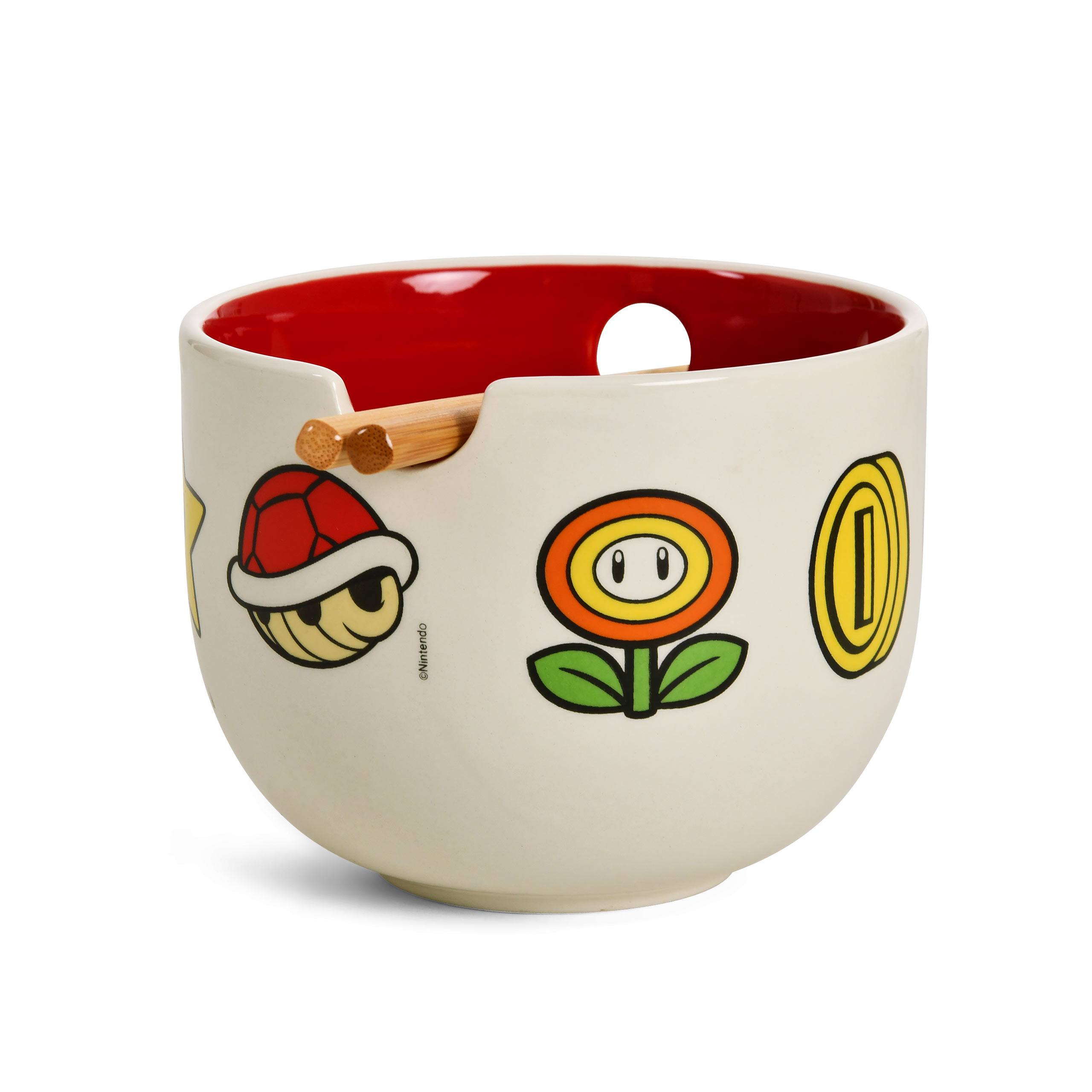 Super Mario - Symbols Ramen Schale mit Ess-Stäbchen