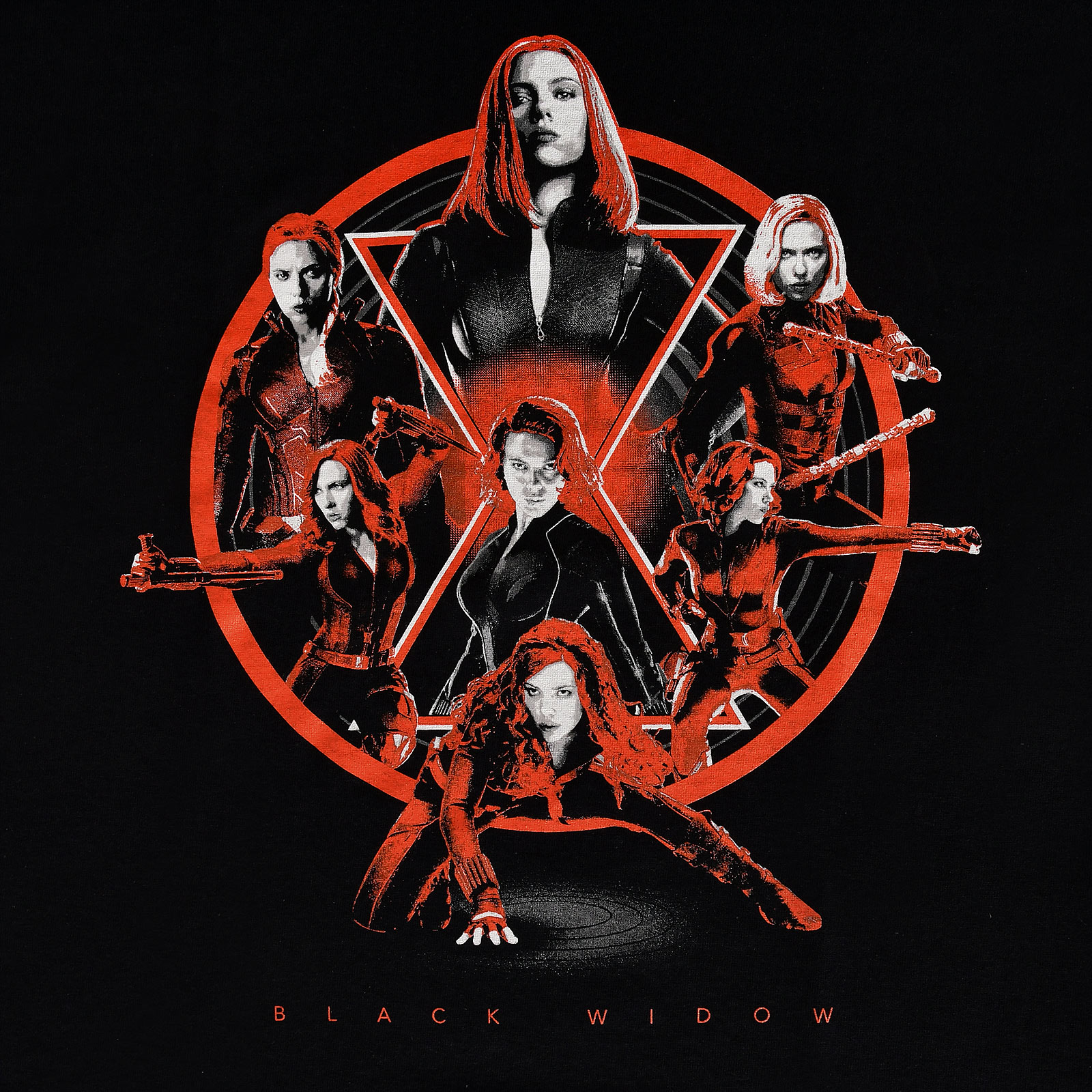 Black Widow - Collage T-shirt zwart