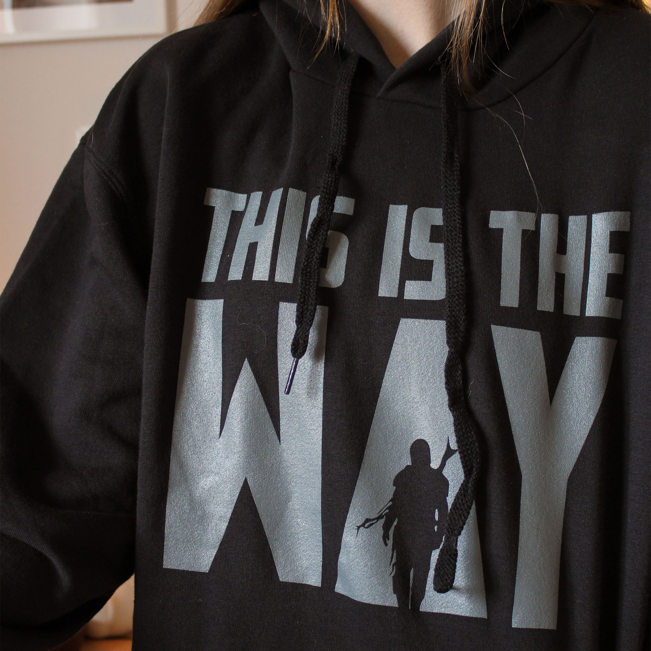 Felpa con cappuccio 'This is the Way' per fan di Star Wars nera