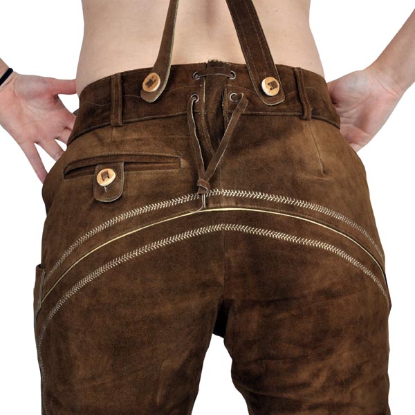 Pantalon classique en cuir véritable pour femmes