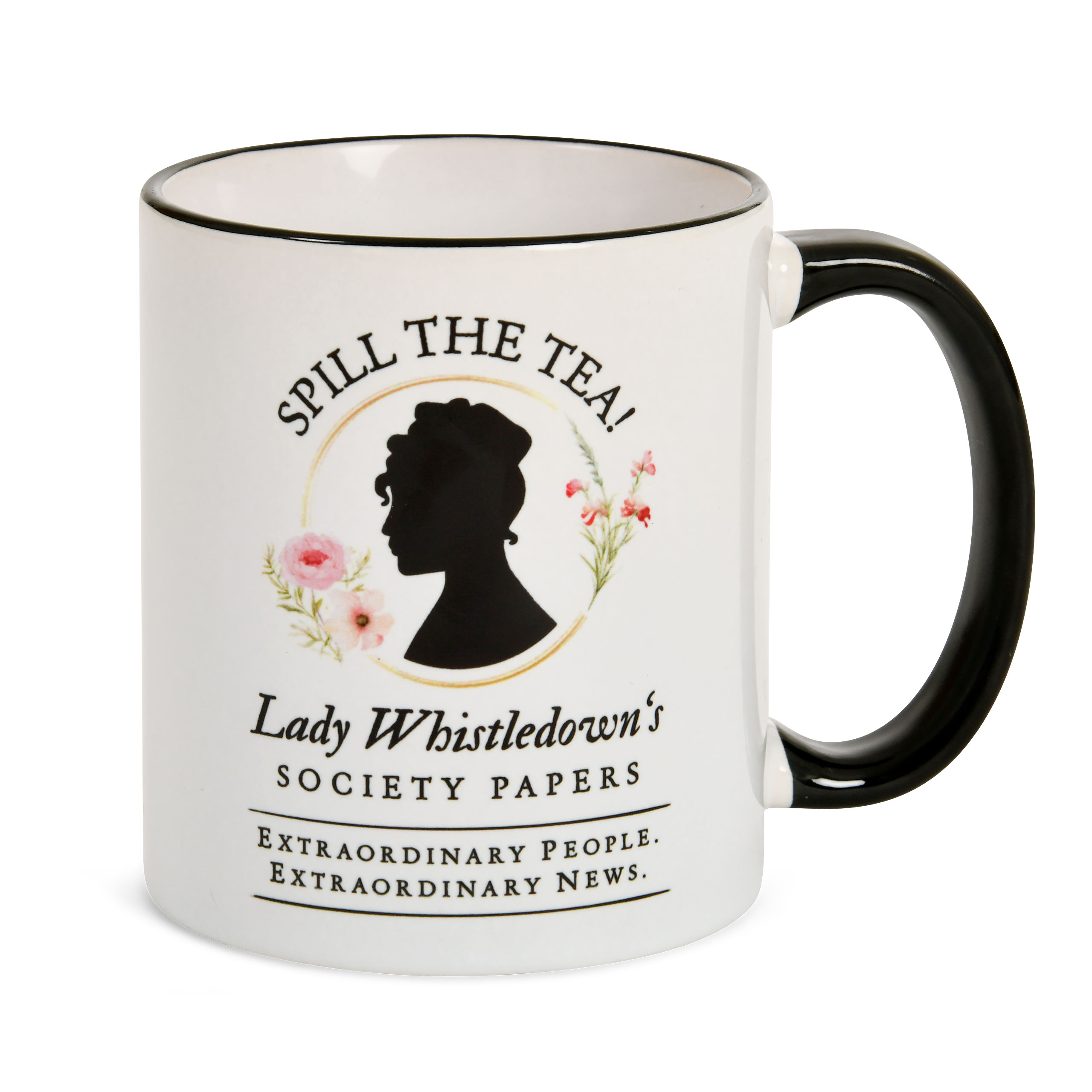 Spill the Tea! Society Papers Mug for Bridgerton Fans