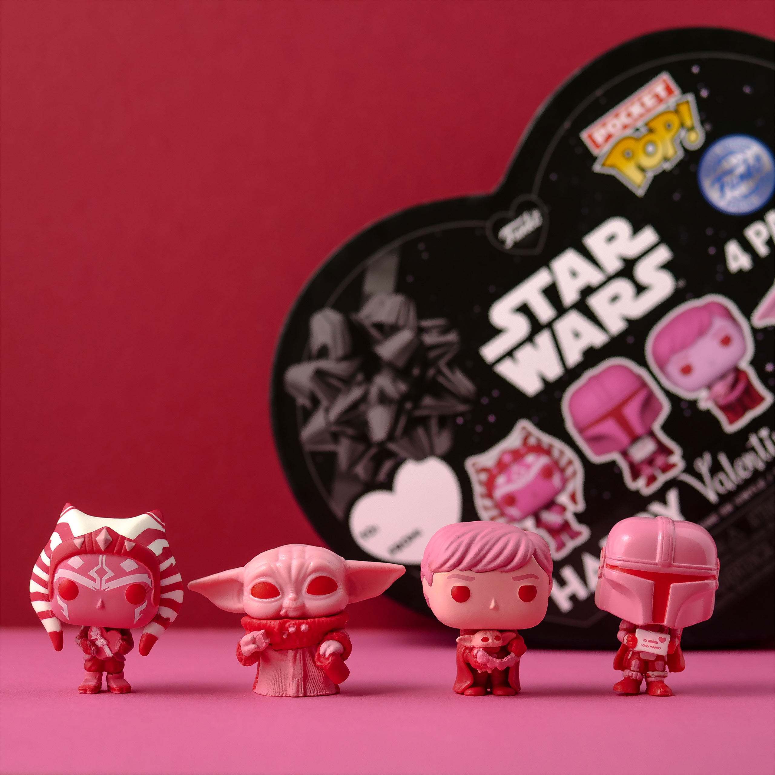 Star Wars - Funko Pocket Pop 4er Figuren Set Valentinstags-Edition