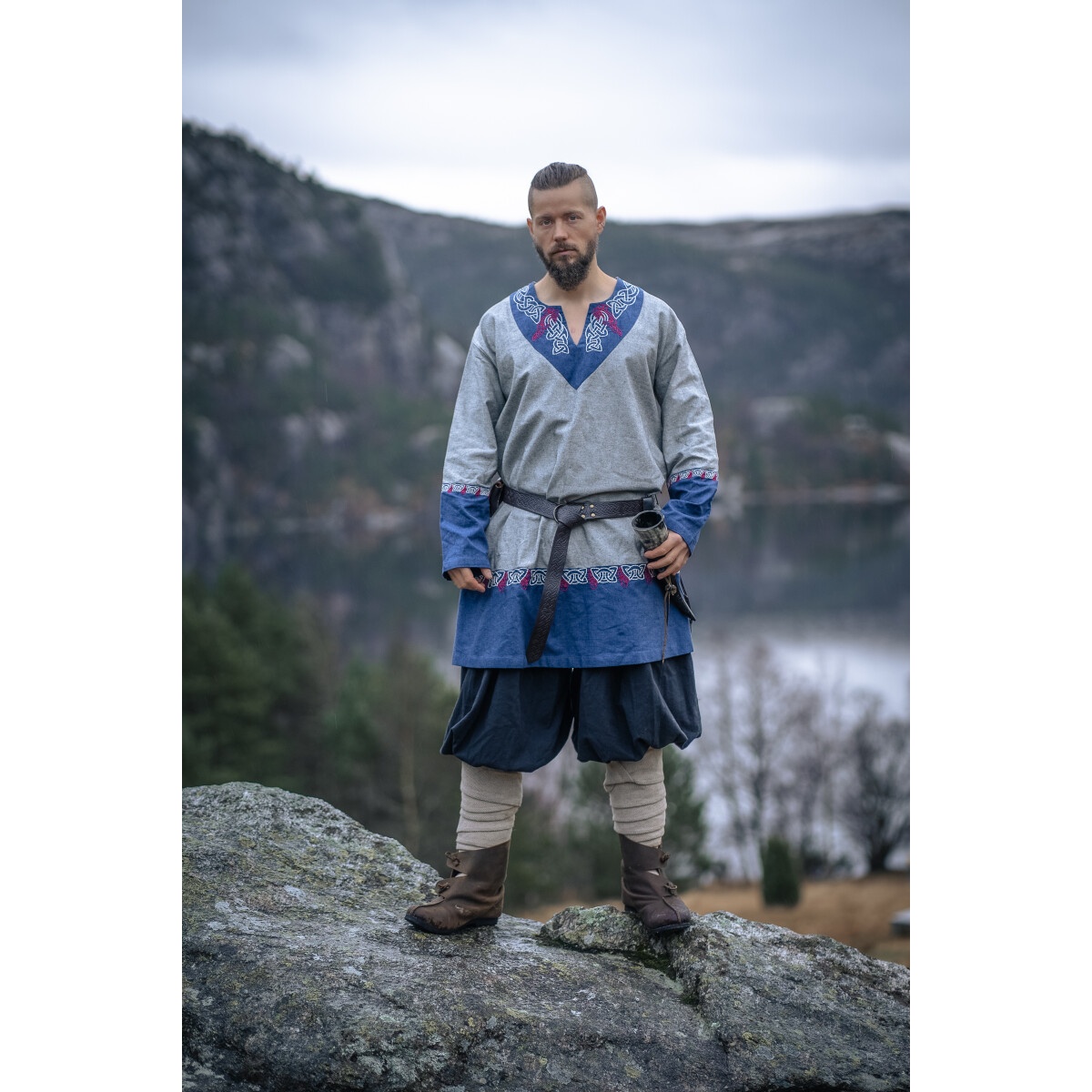 Tunique viking médiévale Freydis gris