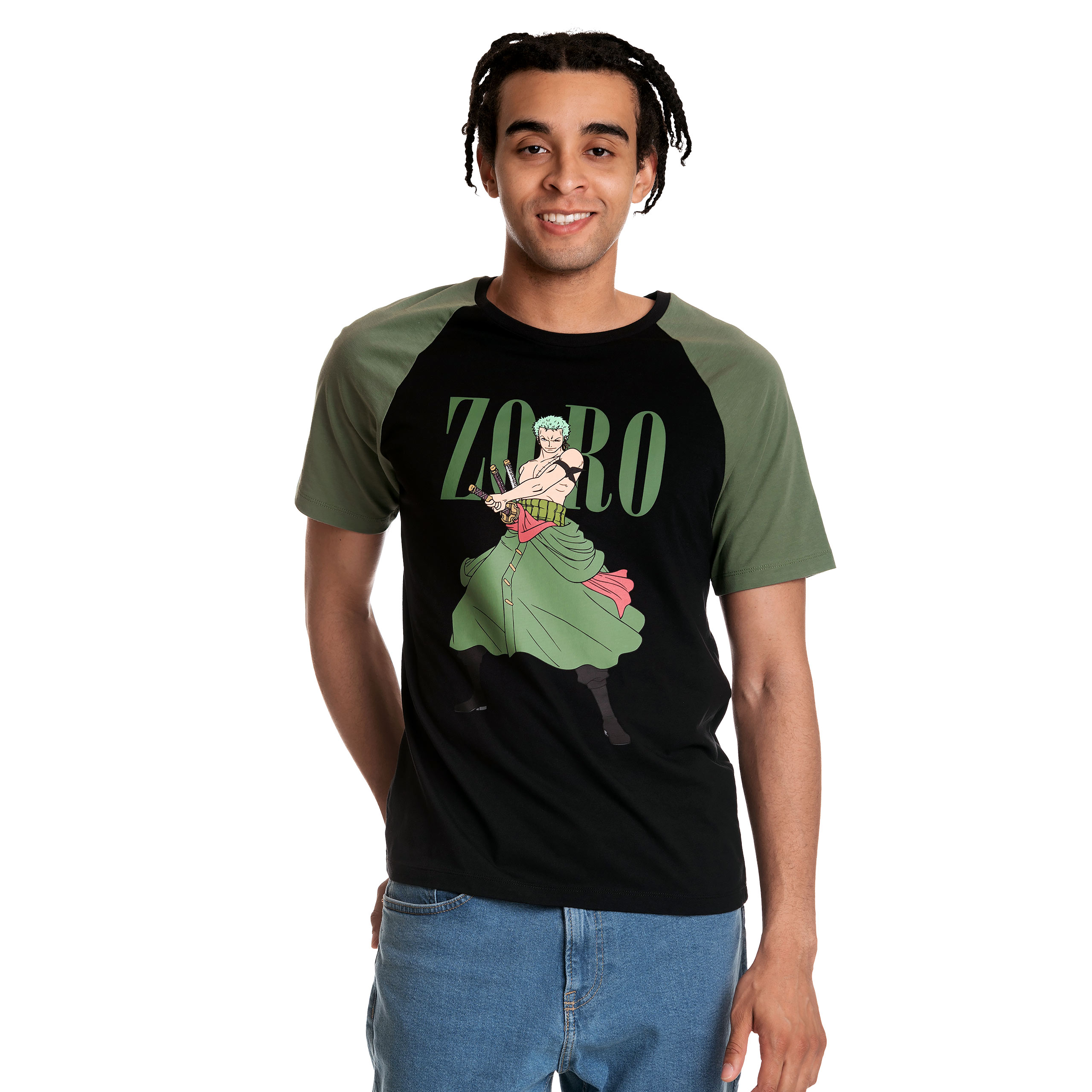 One Piece - Roronoa Zoro T-Shirt schwarz-grün