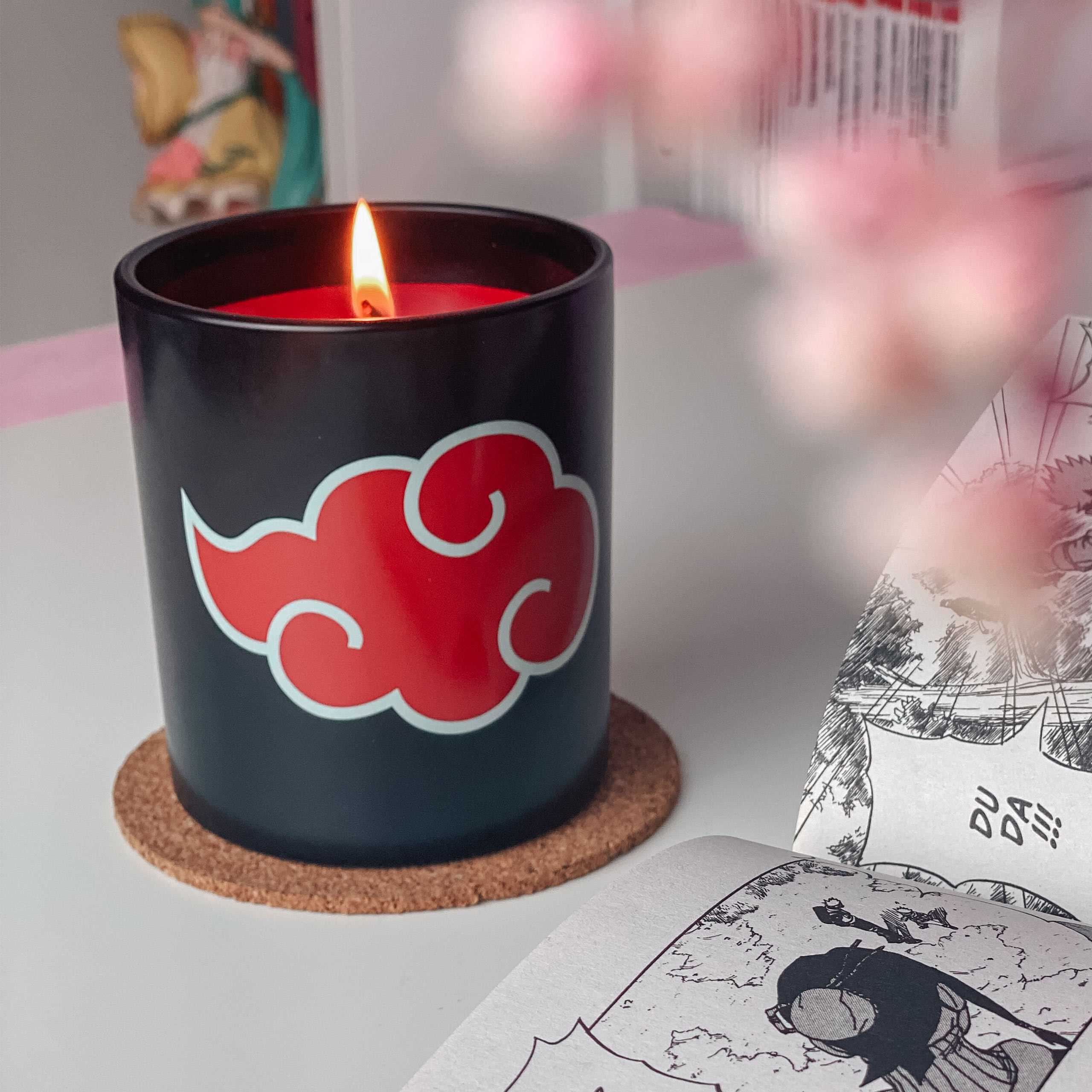 Naruto Shippuden - Akatsuki Symbool Kaars in Glas