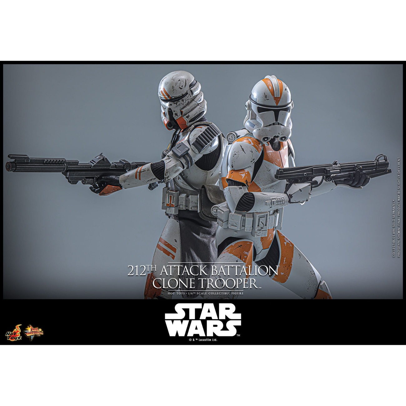 Star Wars: The Clone Wars - Figura de acción Clone Trooper del 212th Attack Battalion 1:6 Versión Deluxe