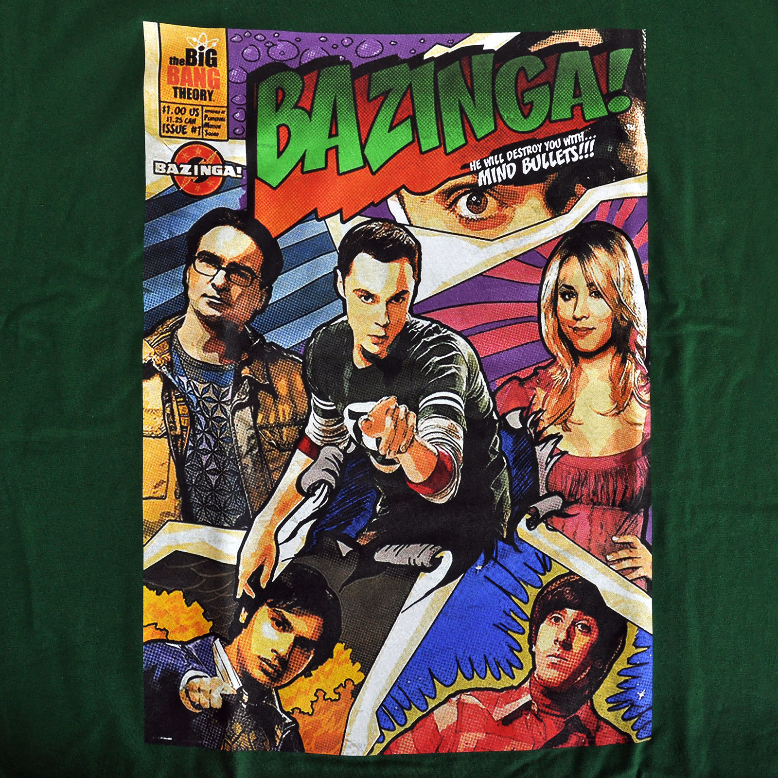 The Big Bang Theory - T-shirt Bazinga style bande dessinée