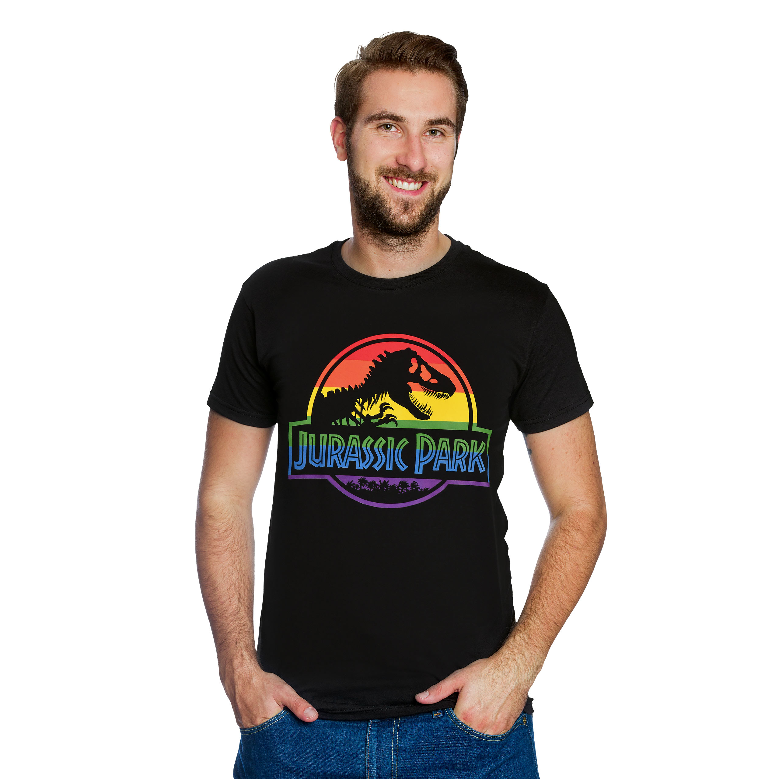 Jurassic Park - Pride Logo T-Shirt schwarz