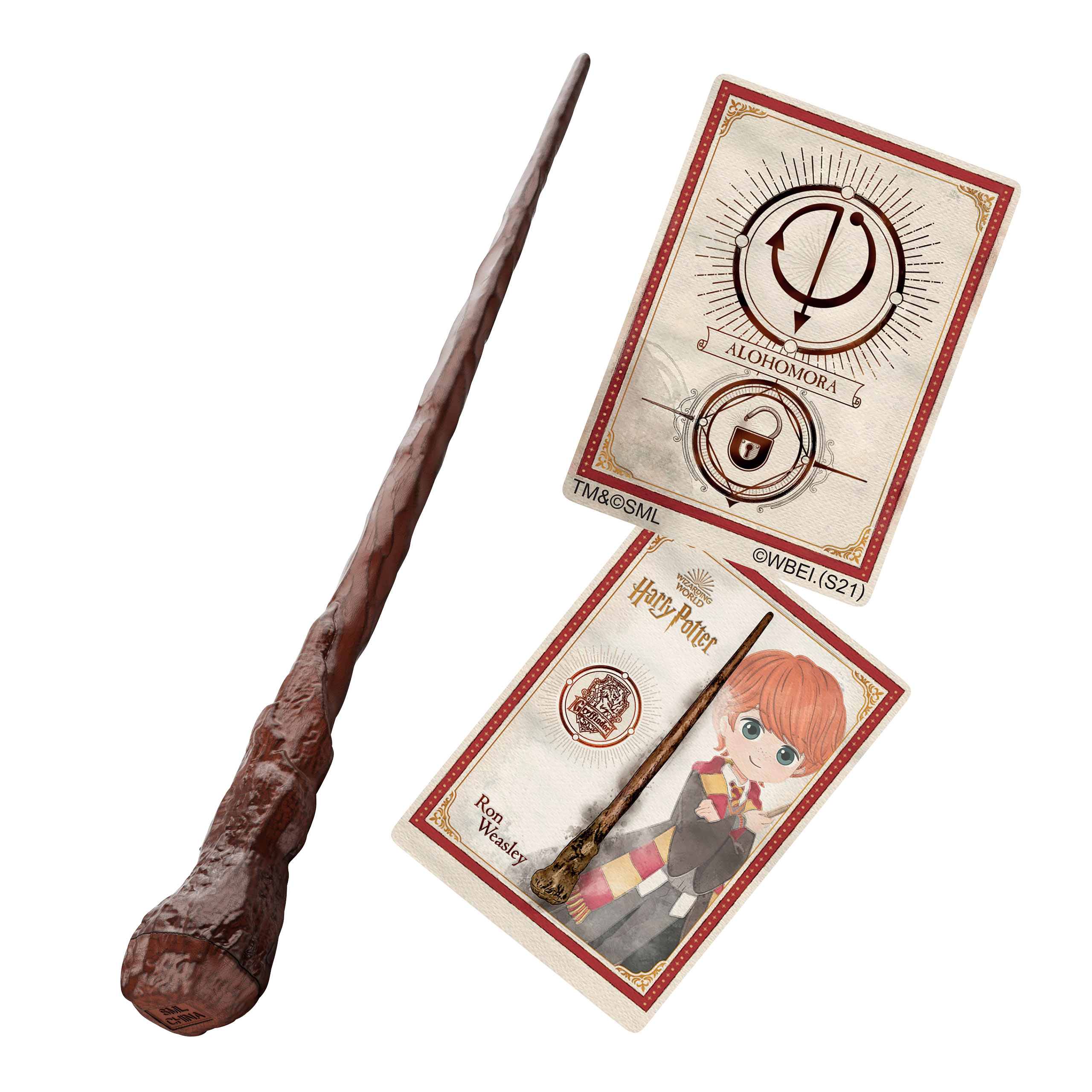Harry Potter - Baguette magique Ron avec carte de sortilège