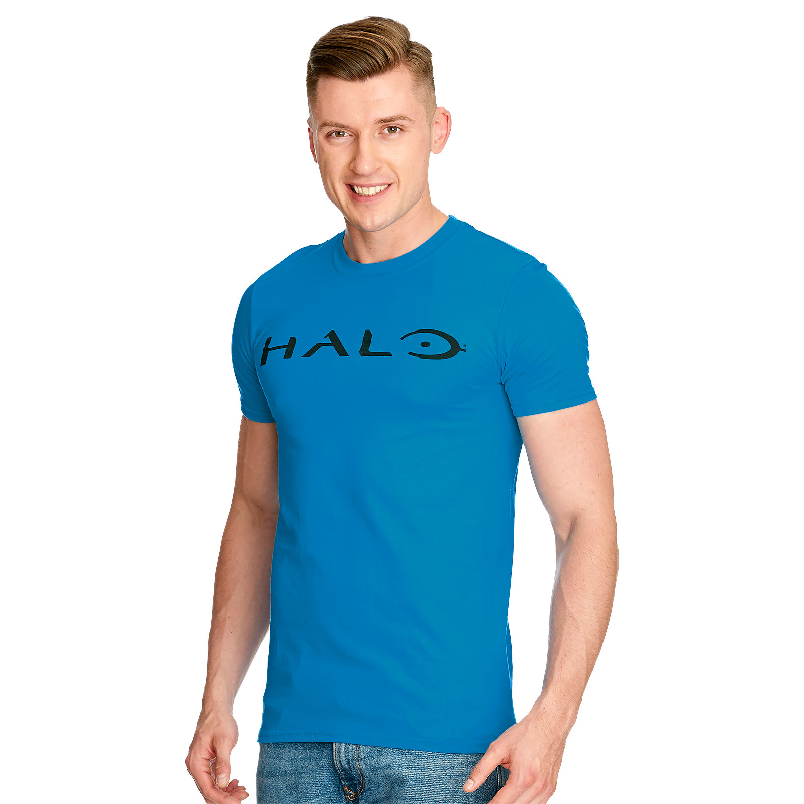 Halo - T-shirt logo bleu