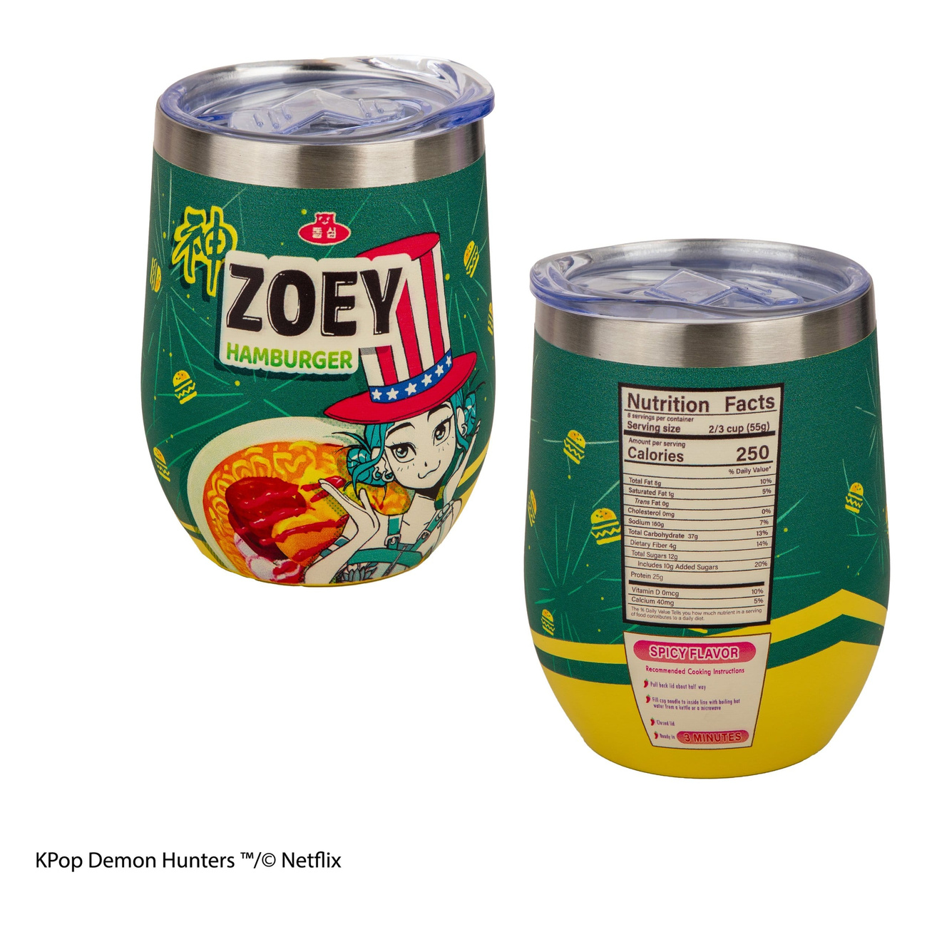 KPop Demon Hunters Taza de viaje Zoey Hamburger