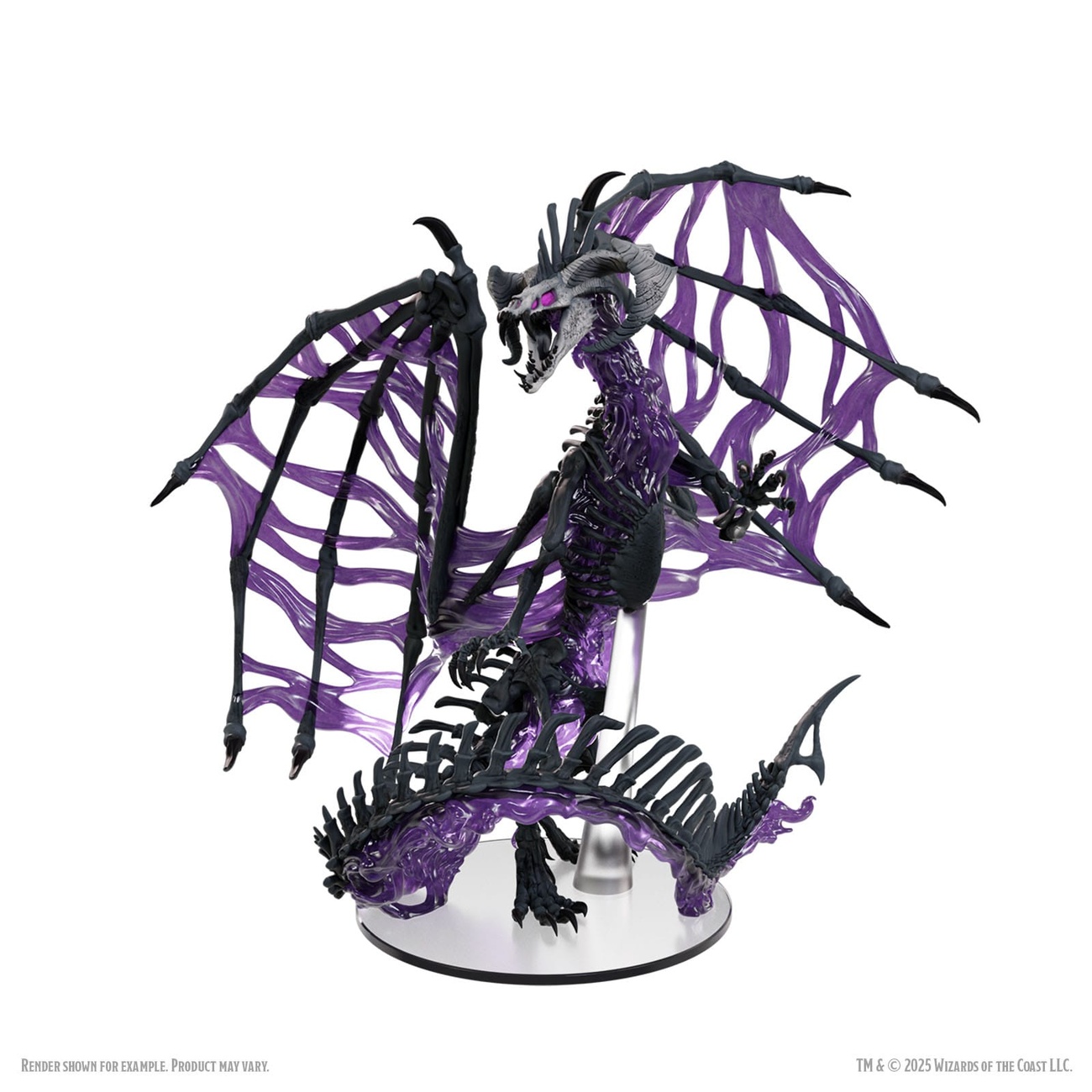D&D Icons of the Realms Miniaturas en caja pre‑pintadas Black Dracolich 30 cm