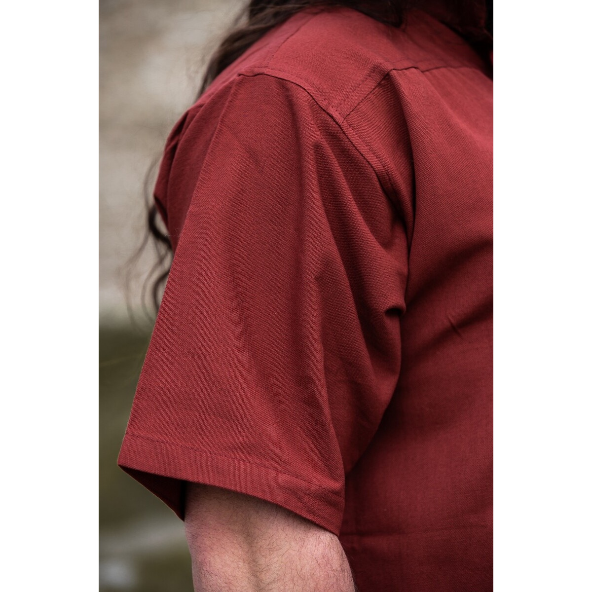 Camicia medievale Erik manica corta rossa