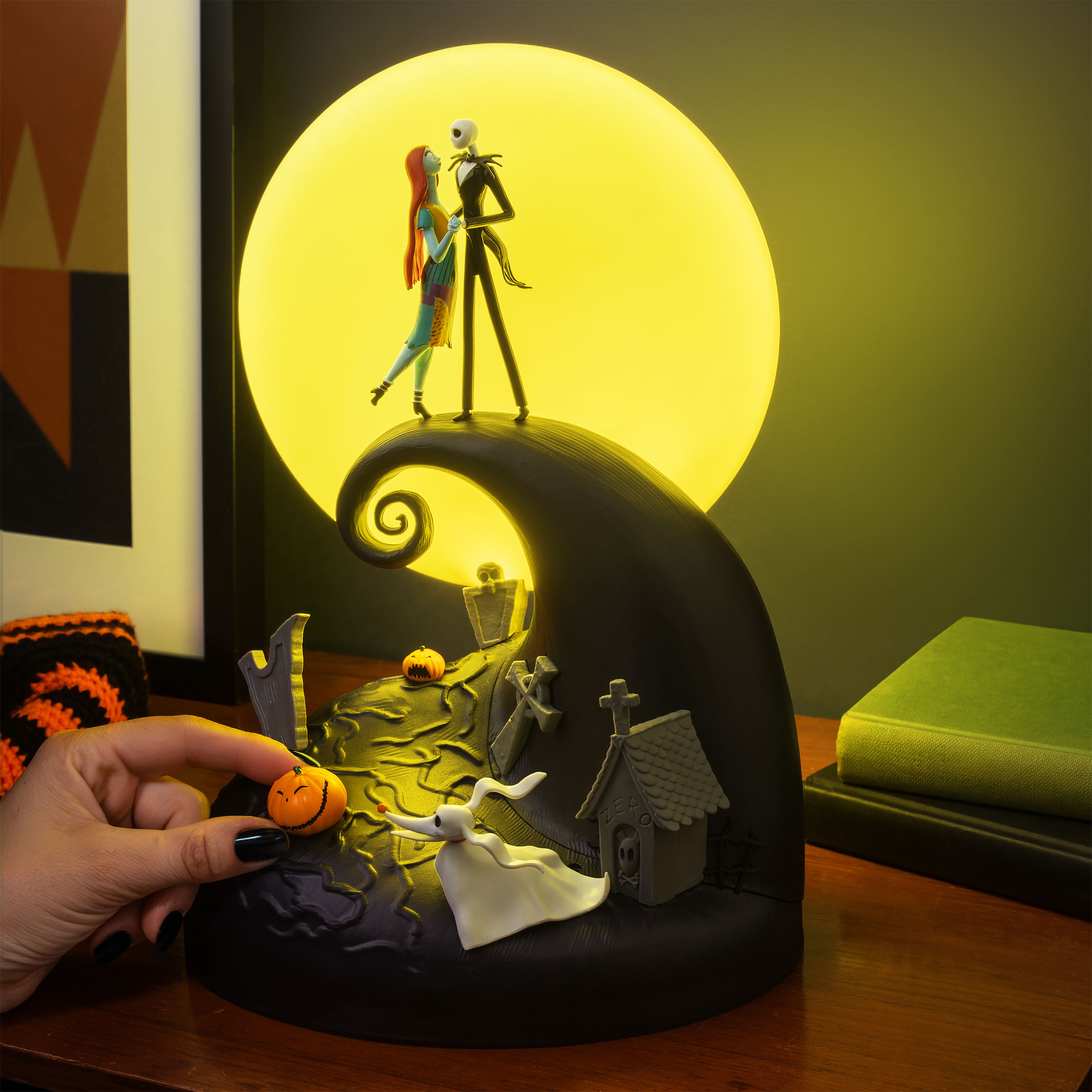 Nightmare Before Christmas – Jack och Sally diorama bordslampa
