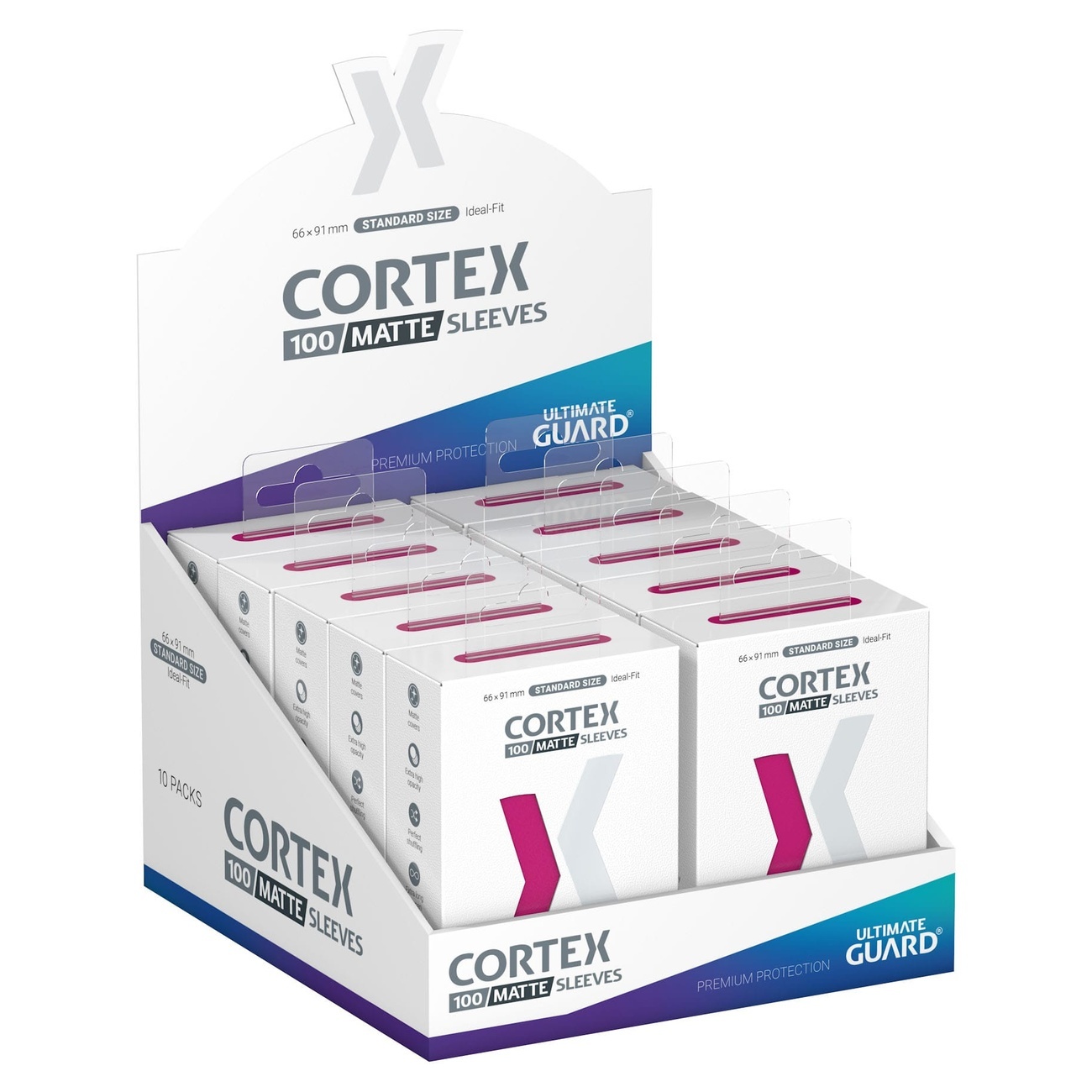 Ultimate Guard Cortex Sleeves Matta Standard Size (100) - Rosa