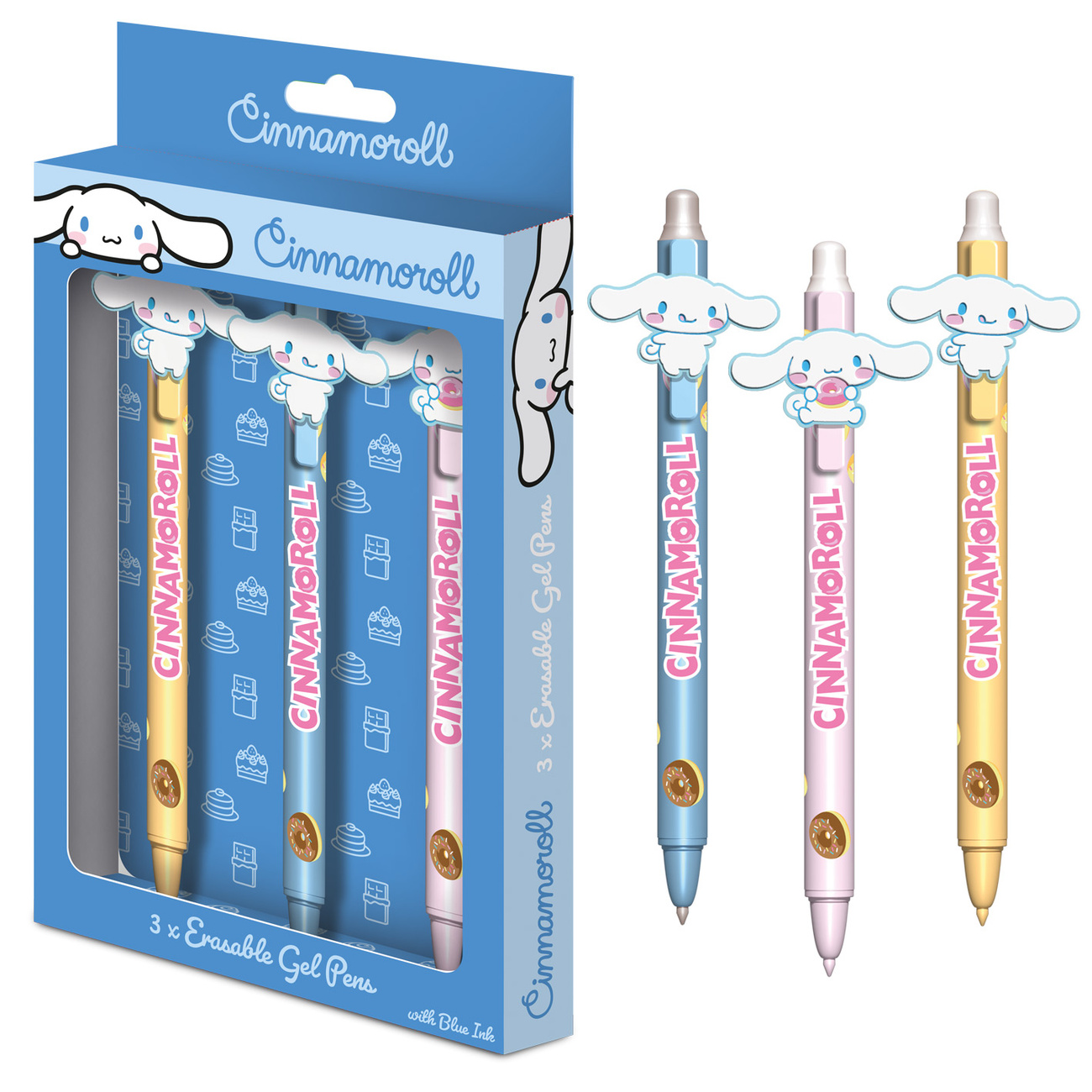 Hello Kitty & Friends - Lot de 3 stylos gel Cinnamoroll