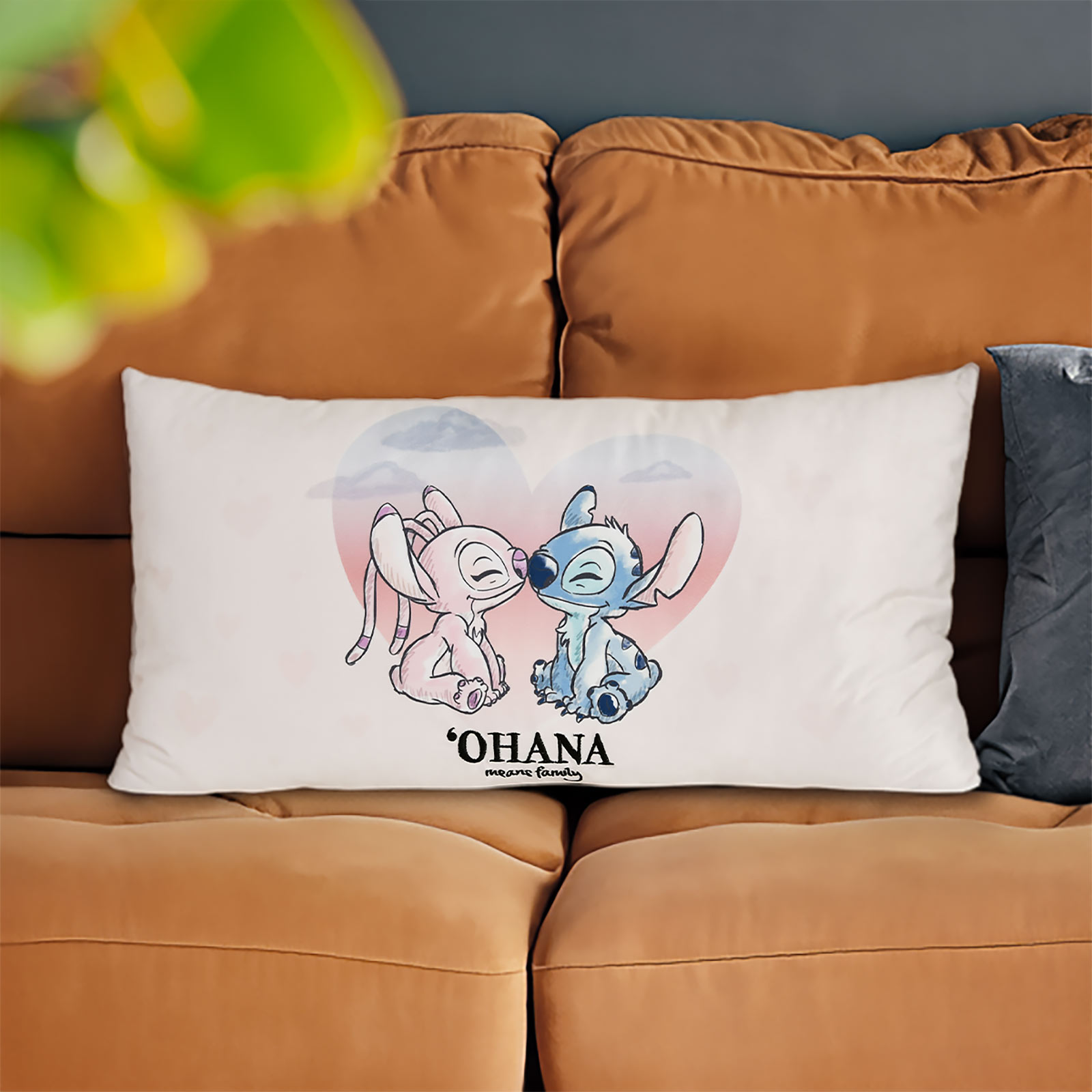 Stitch et Angel Ohana Means Family - Coussin