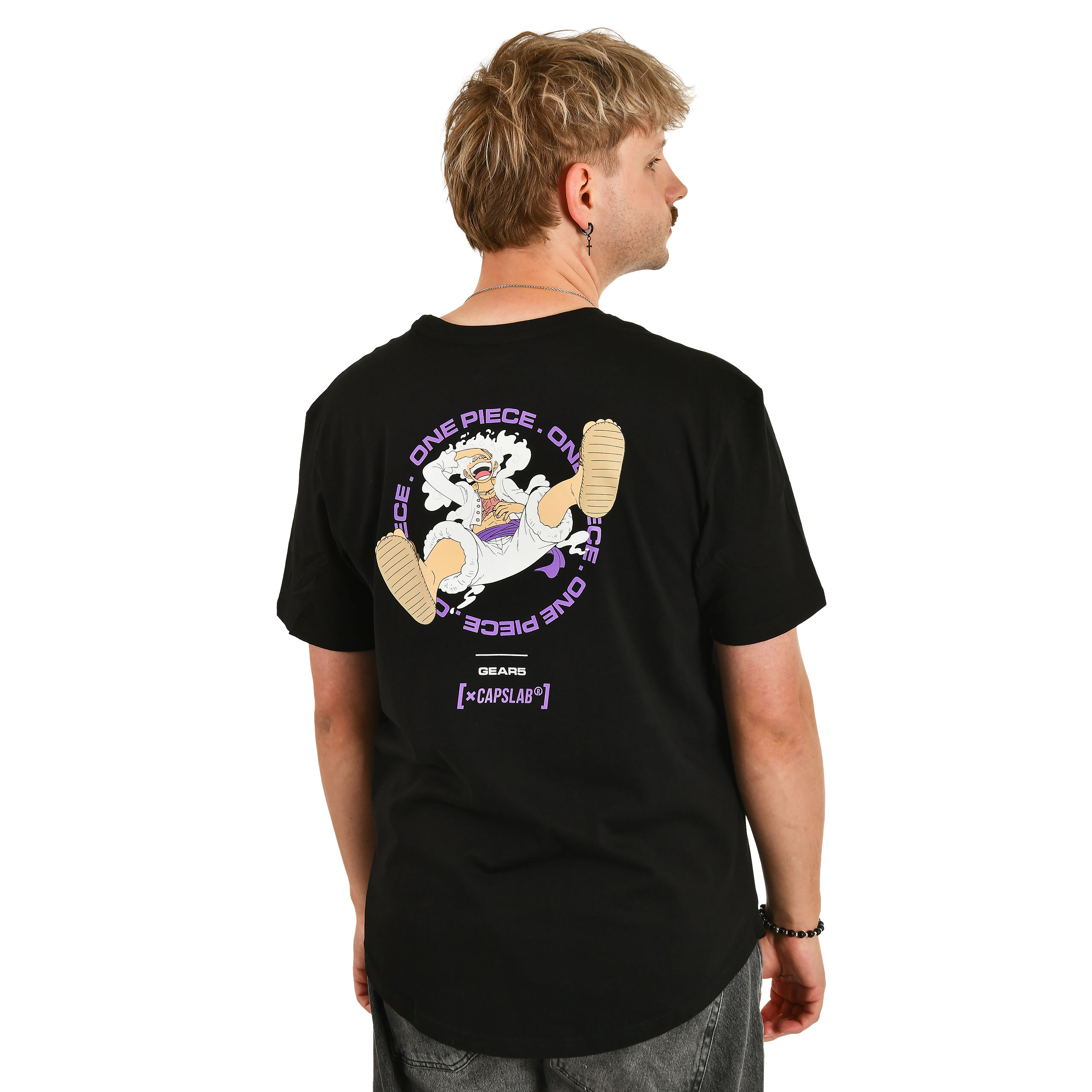 One Piece - Monkey D. Luffy Gear 5 Capslab T-Shirt schwarz