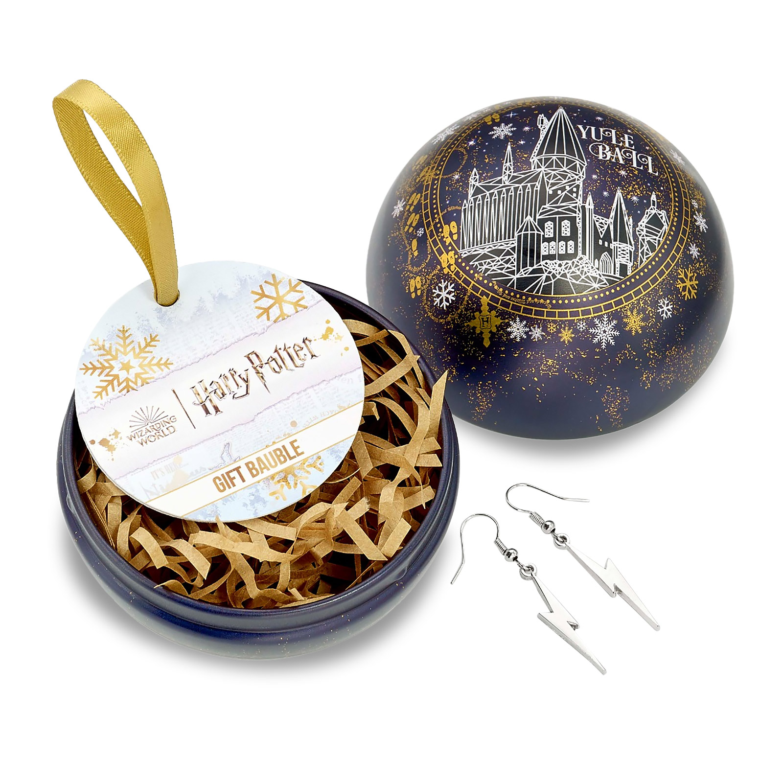 Harry Potter - Kerstbal met bliksem oorhanger