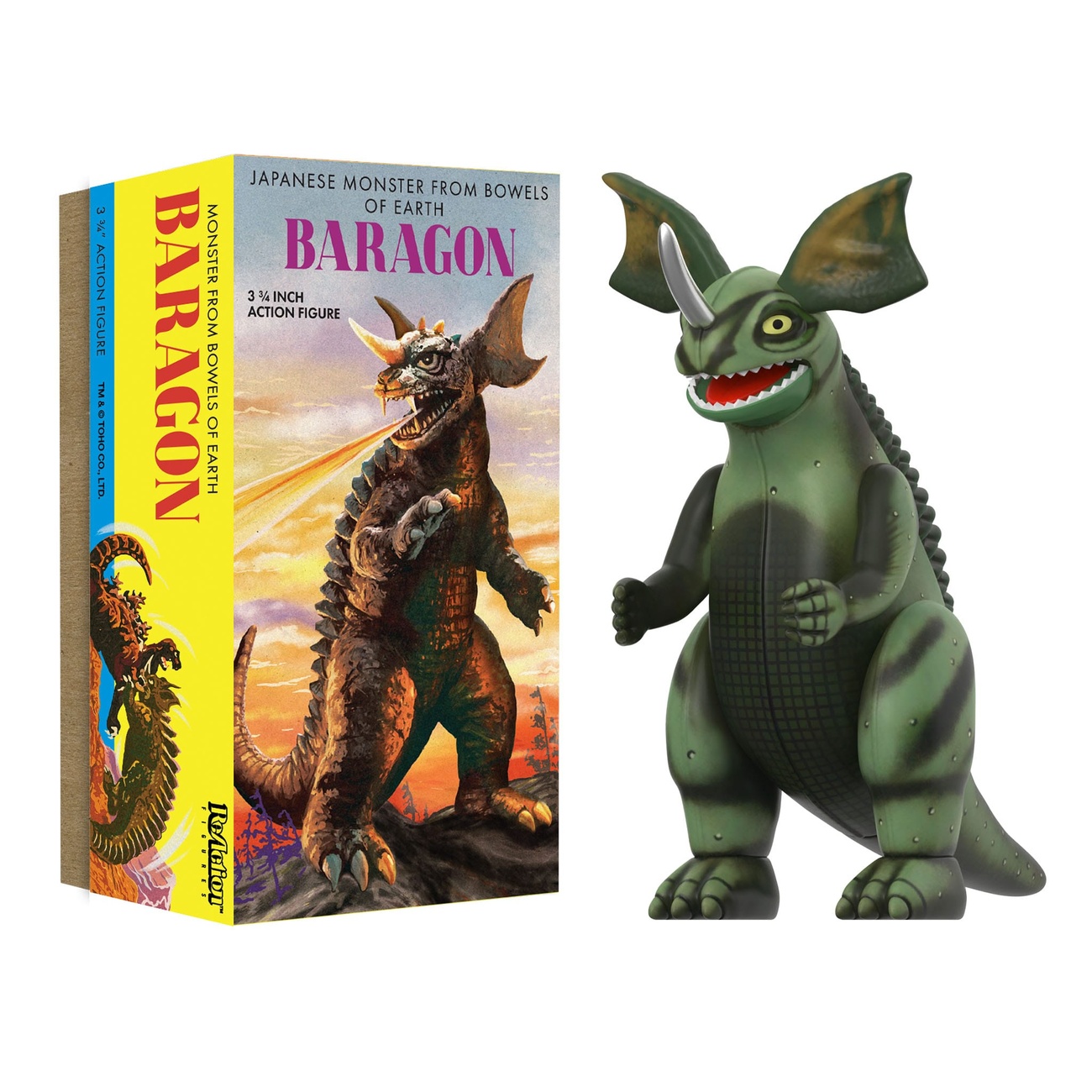 Toho ReAction actionfigur Wave 01 (retroplåtburk) Baragon (Marusan-burk) 10 cm