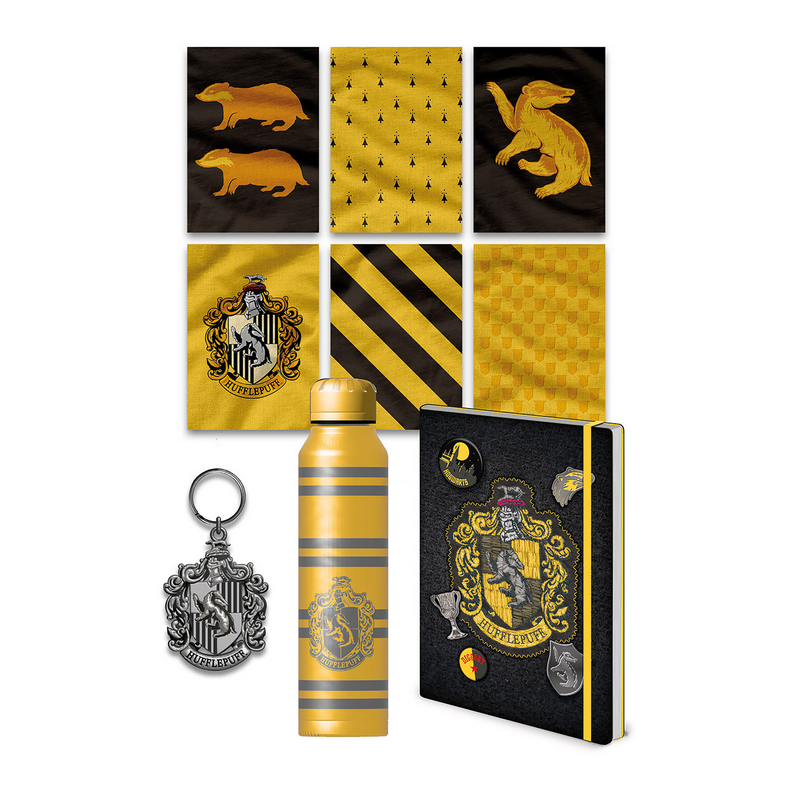 Harry Potter - Set de regalo premium de Hufflepuff en maleta con correa de transporte