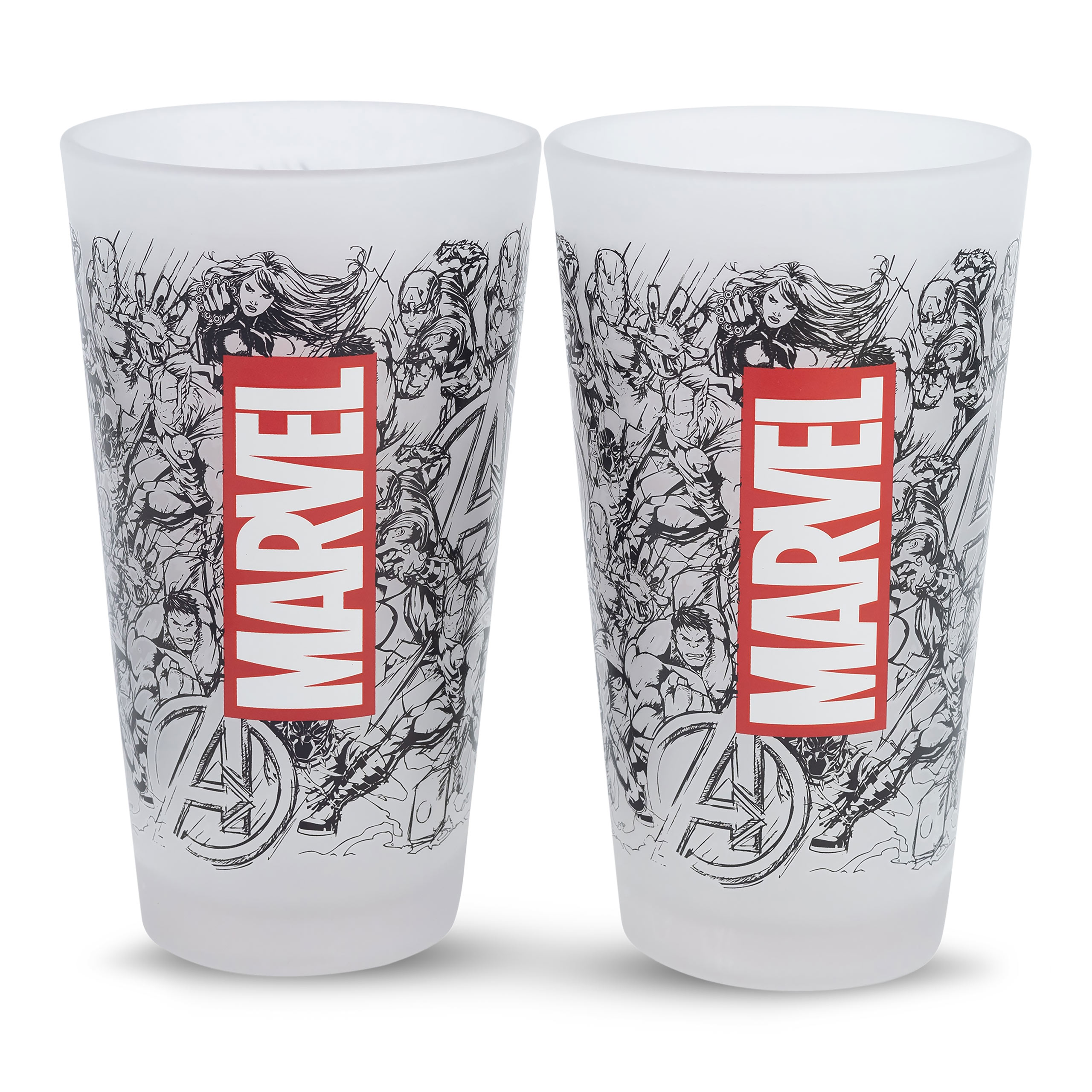 Marvel - Juego de vasos de cómics de 2 piezas