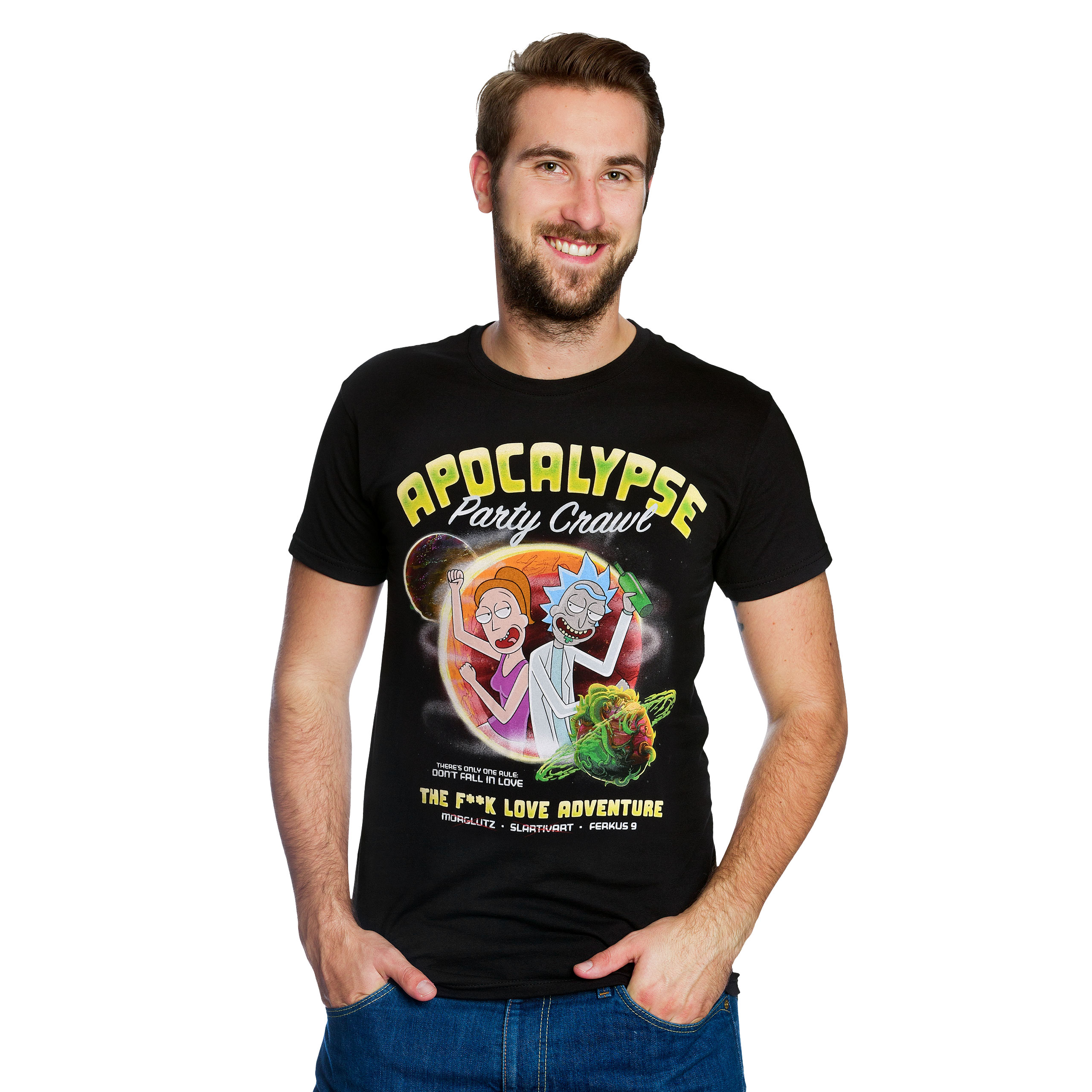 Rick and Morty - Apocalypse Party T-Shirt schwarz