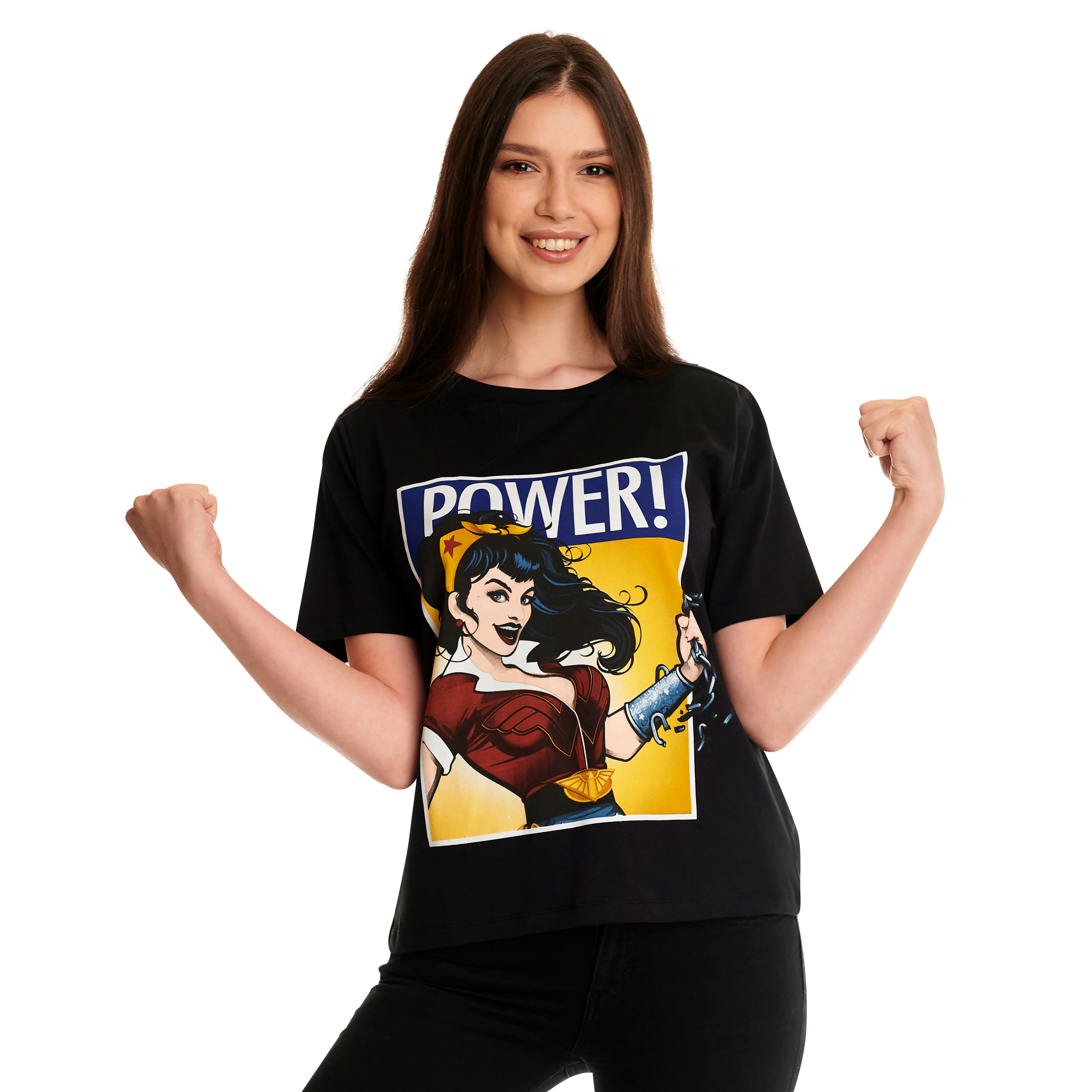 Wonder Woman - We Can Do It! Women's T-Shirt Black