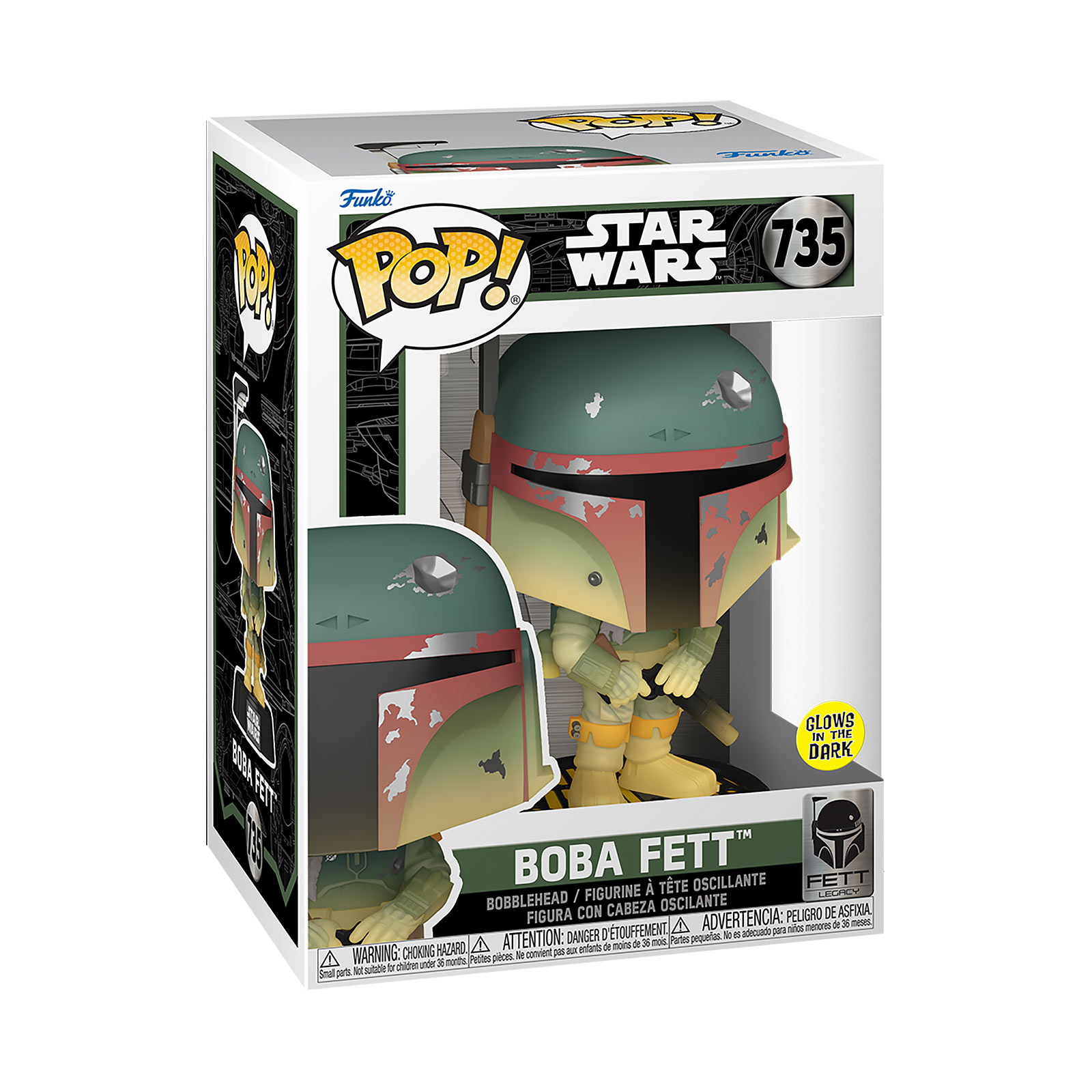 Star Wars - Boba Fett Glow in the Dark Funko Pop Bobblehead Figuur