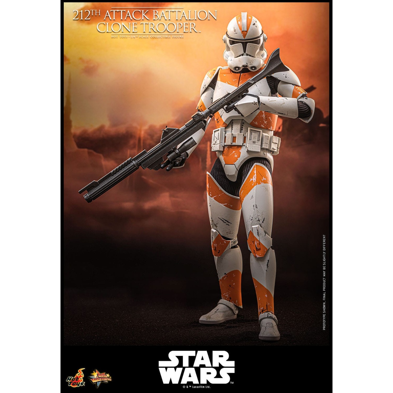 Star Wars: The Clone Wars - Figura de acción Clone Trooper del 212th Attack Battalion 1:6 Versión Deluxe