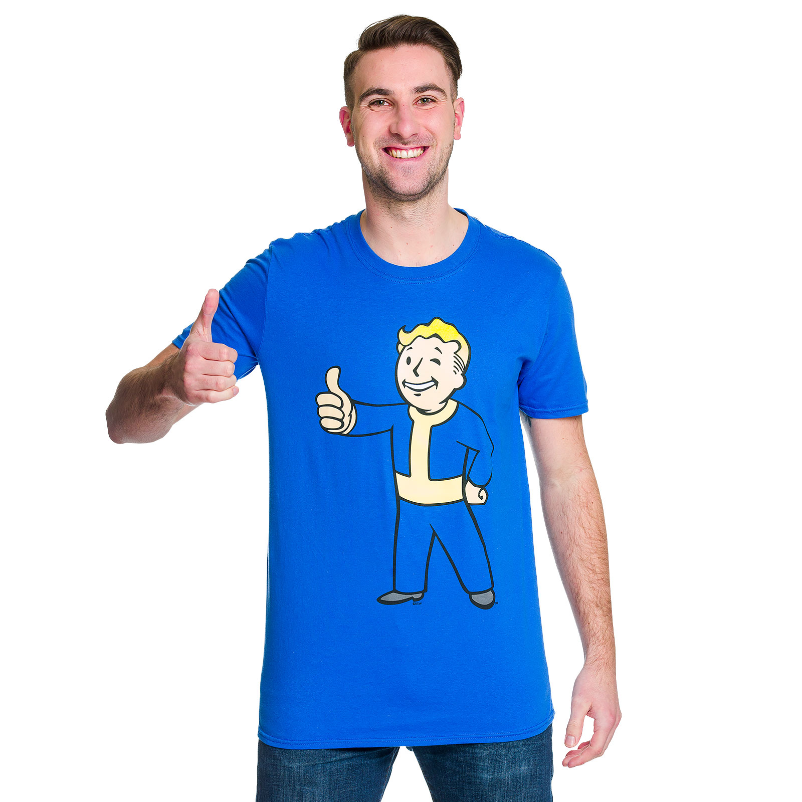 Fallout 4 - T-shirt Vault Boy bleu
