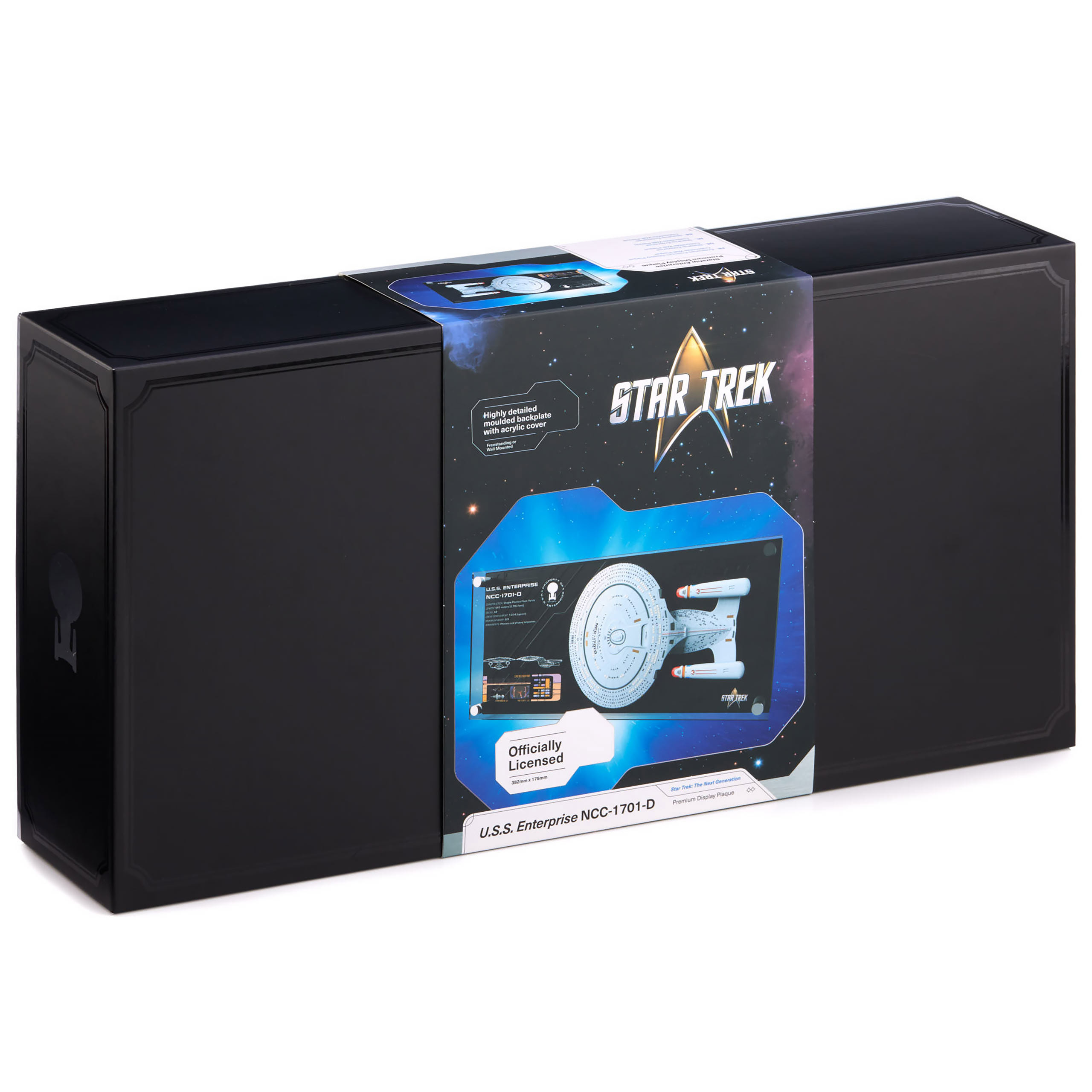 Targa da parete Enterprise NCC-1701-D con replica del modello - Star Trek