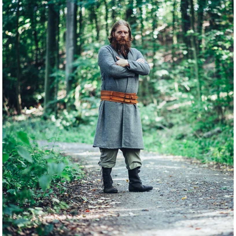 Tunica medievale in lana Balder grigio