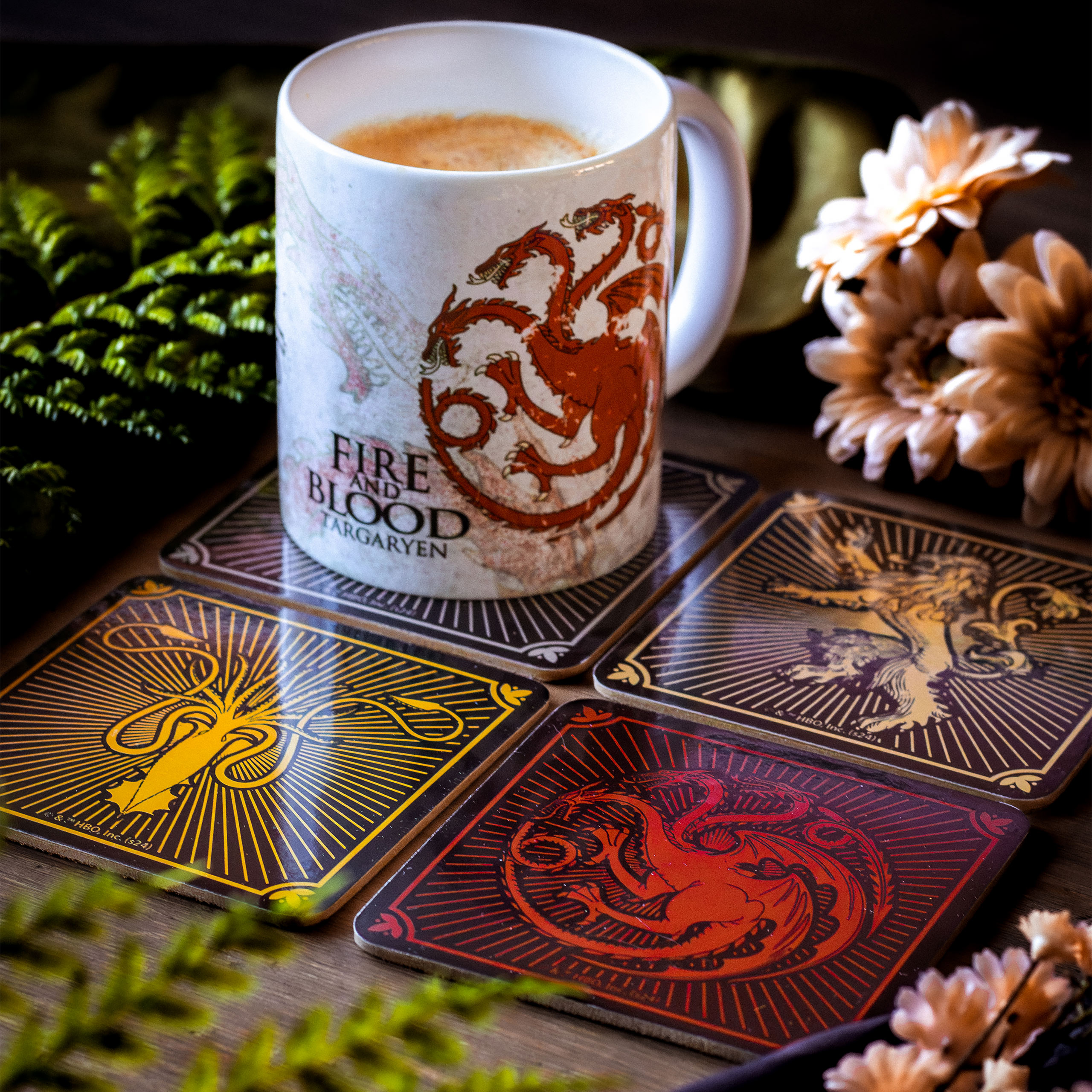Game of Thrones - Wapenschilden Onderzetters Set van 4