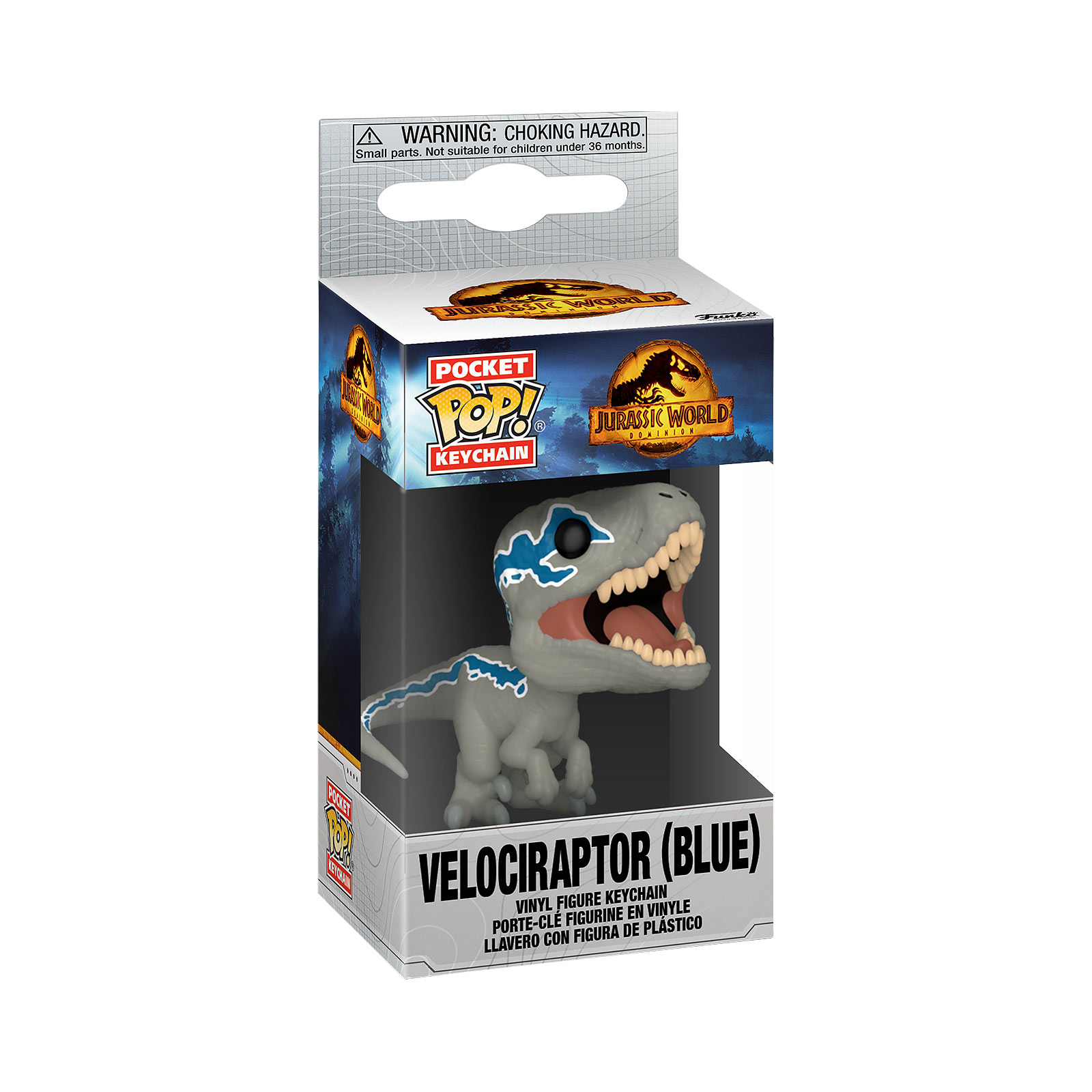 Jurassic World - Porte-clés Funko Pop Velociraptor Blue