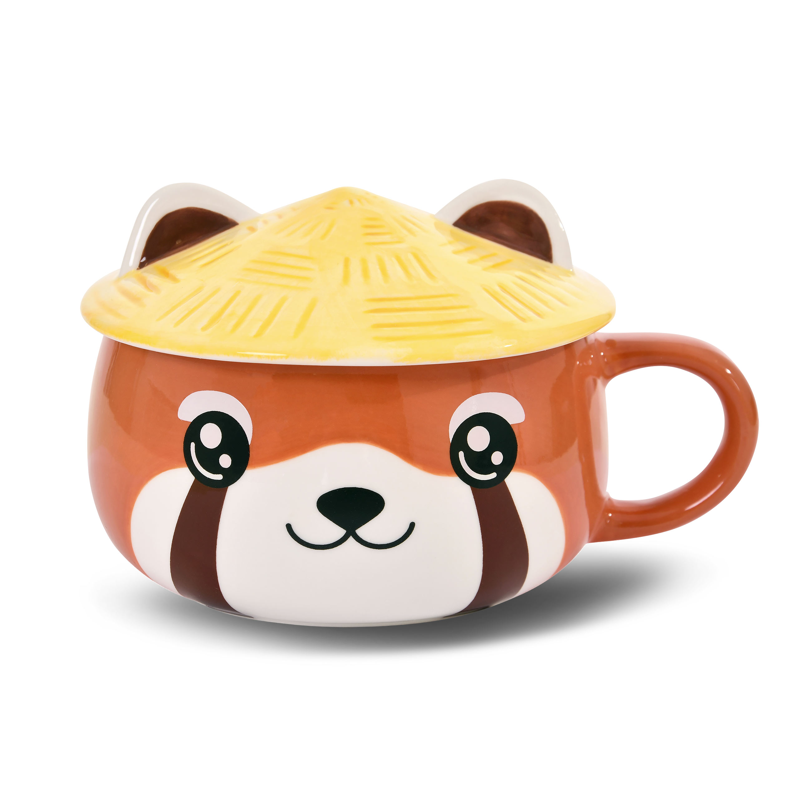 Roter Panda Kawaii Tasse mit Deckel für Anime Fans
