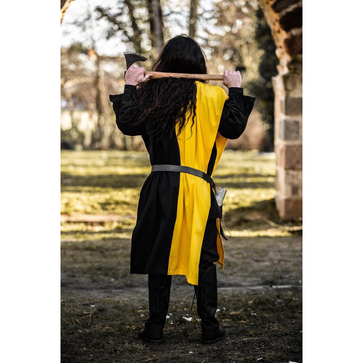 Medieval Surcoat Frederick black-yellow