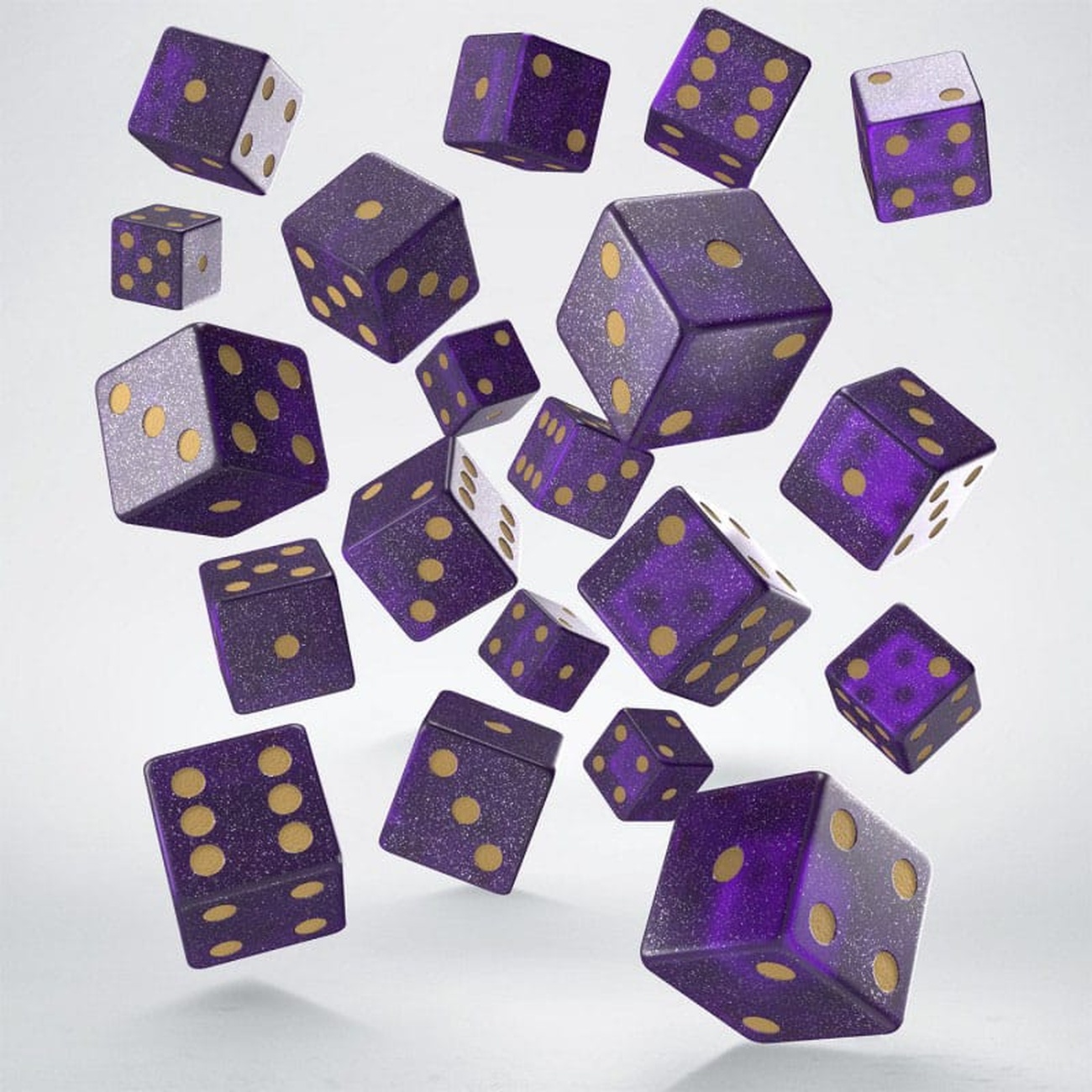 Q Workshop Set di Dadi Full Pack D6 Shimmering Purple (20)
