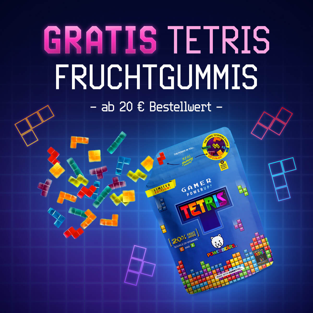 Gratis Tetris Fruchtgummis