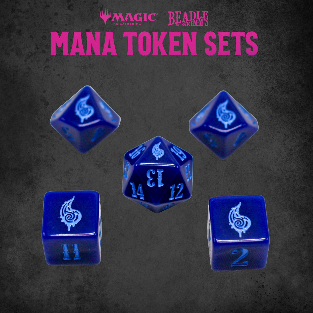 Magic: The Gathering Dice and Token Pack Blue Mana