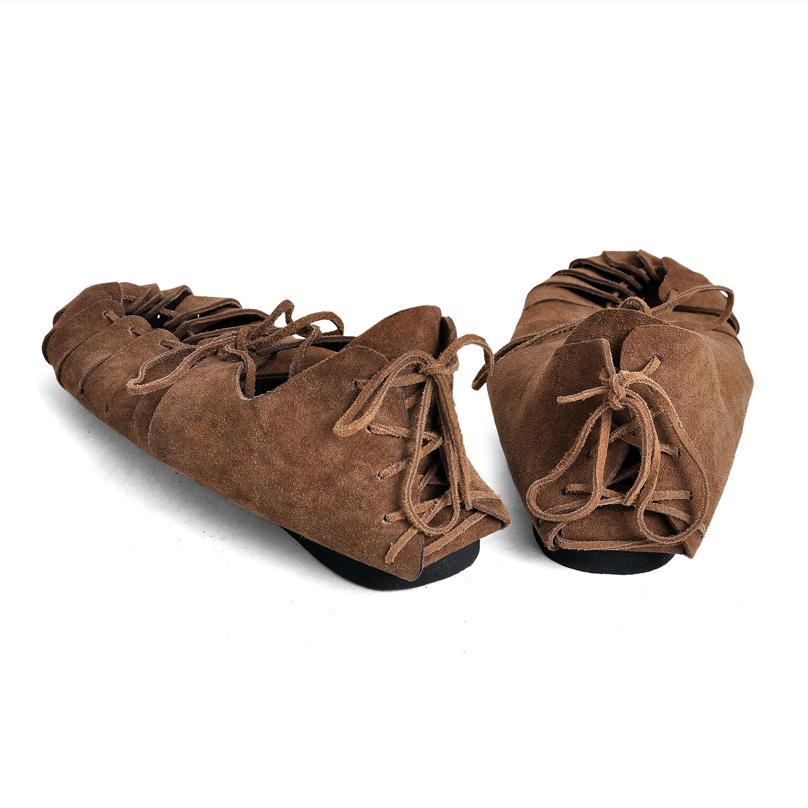 Chaussures Médiévales à Lacets Marron