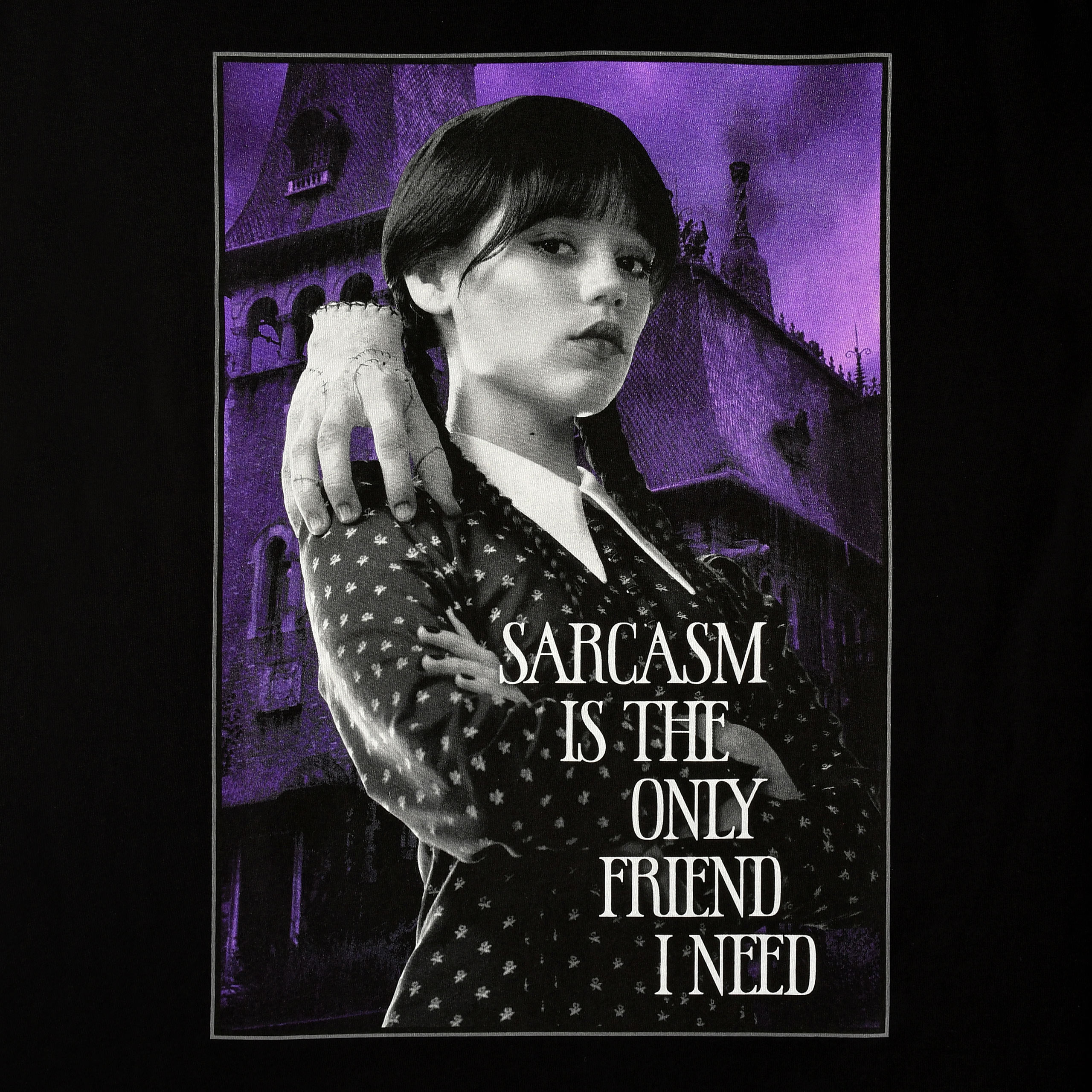 Wednesday - Sarcasme T-Shirt Zwart