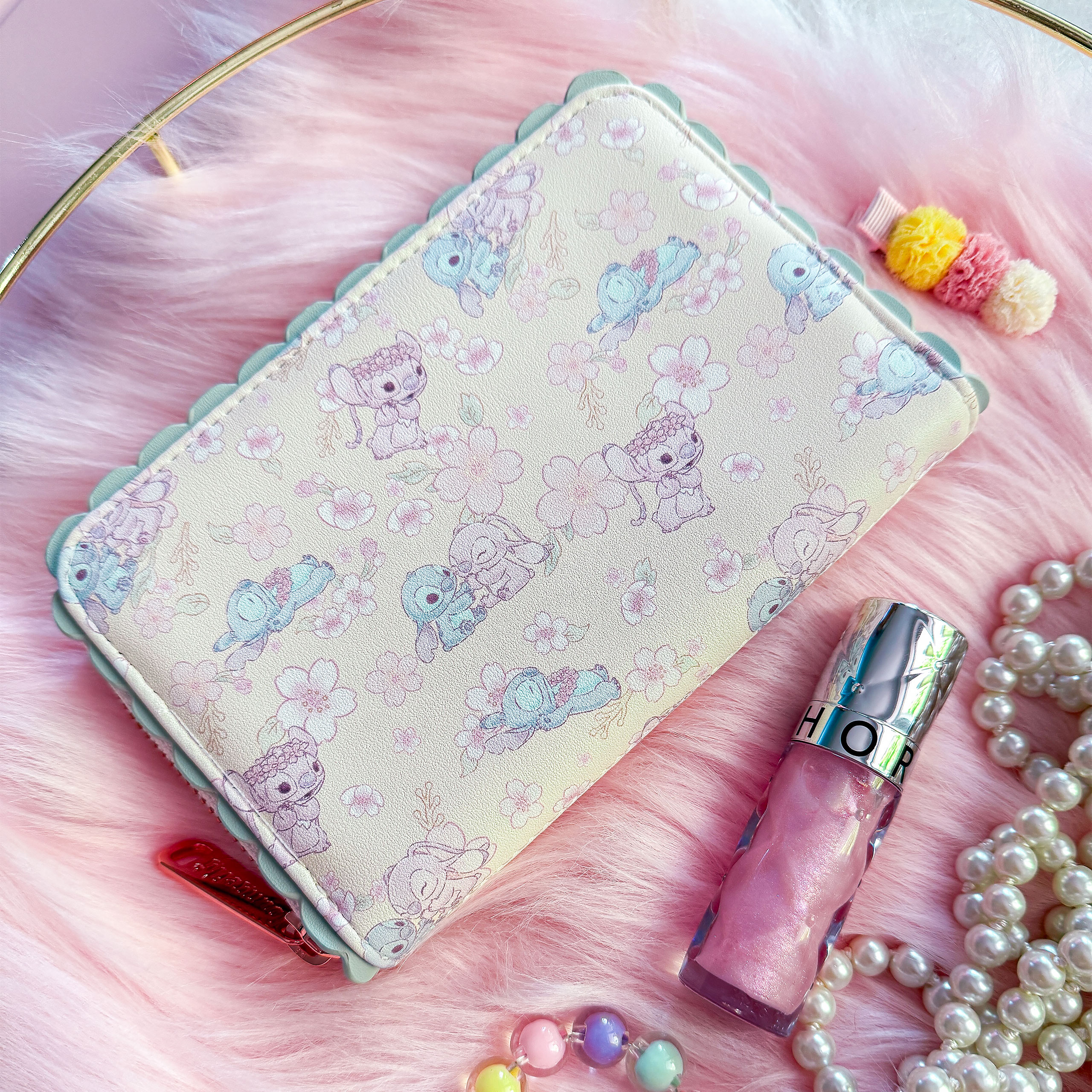 Lilo & Stitch - Cartera Angel y Stitch Flor de Cerezo