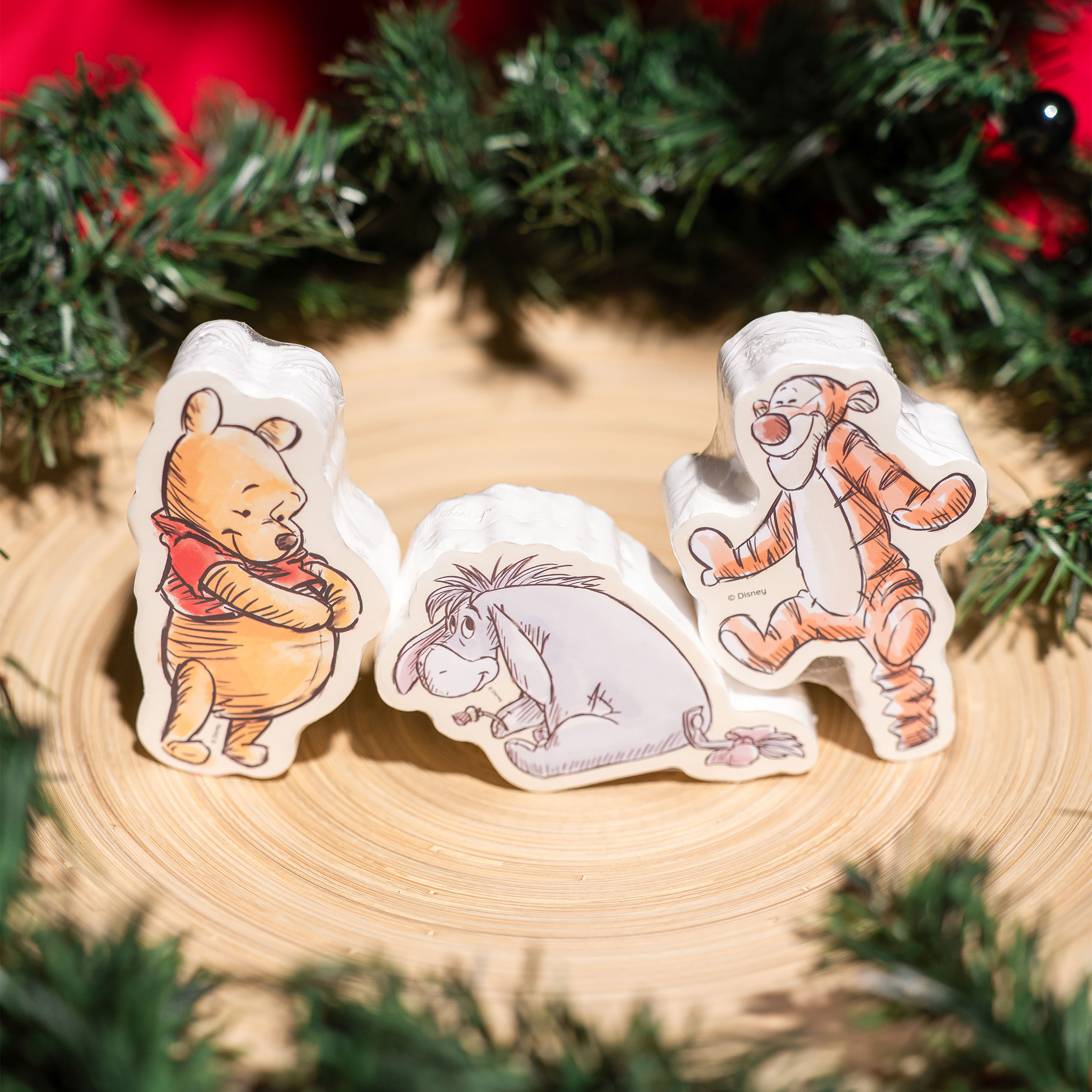 Winnie de Poeh - X-mas badbruisballen 3-pack