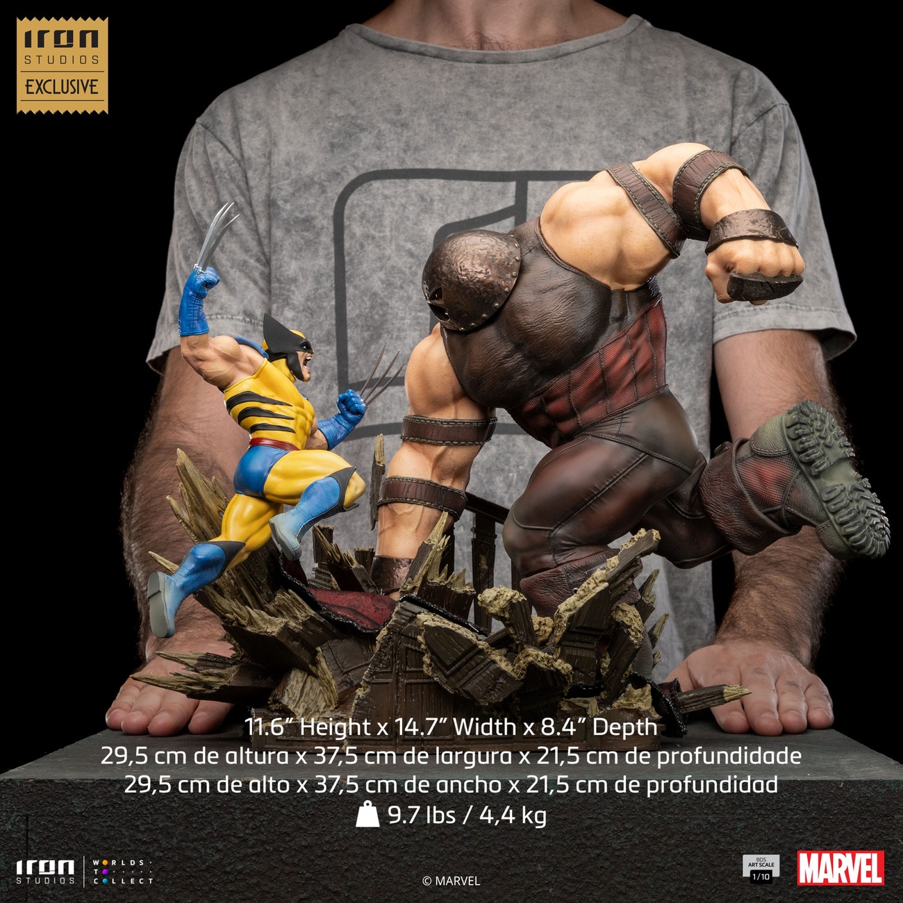 Marvel BDS Art Scale Figura 1/10 Wolverine vs Juggernaut heo EU Exclusive 30 cm