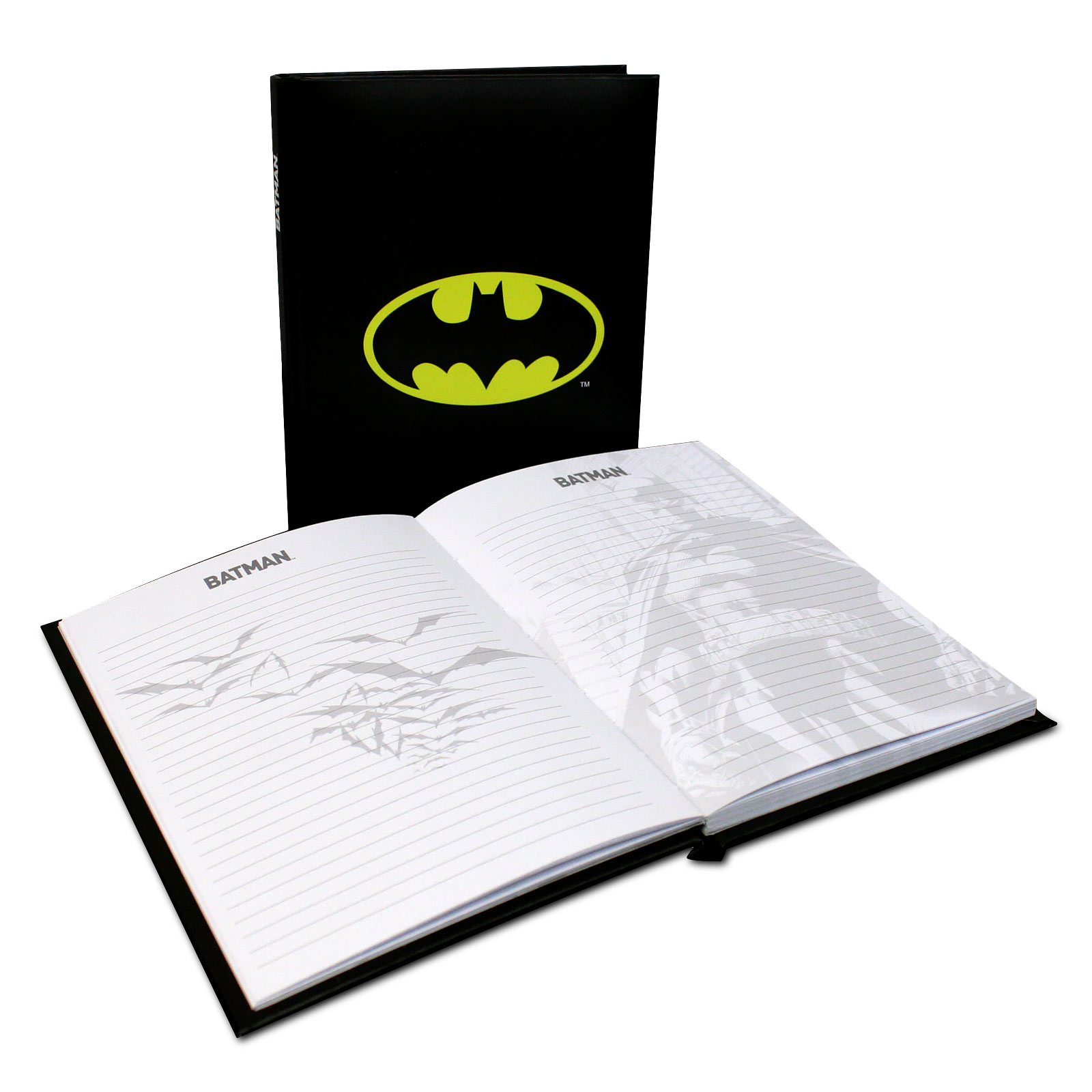 Batman - Logo Notizbuch mit Leuchtfunktion