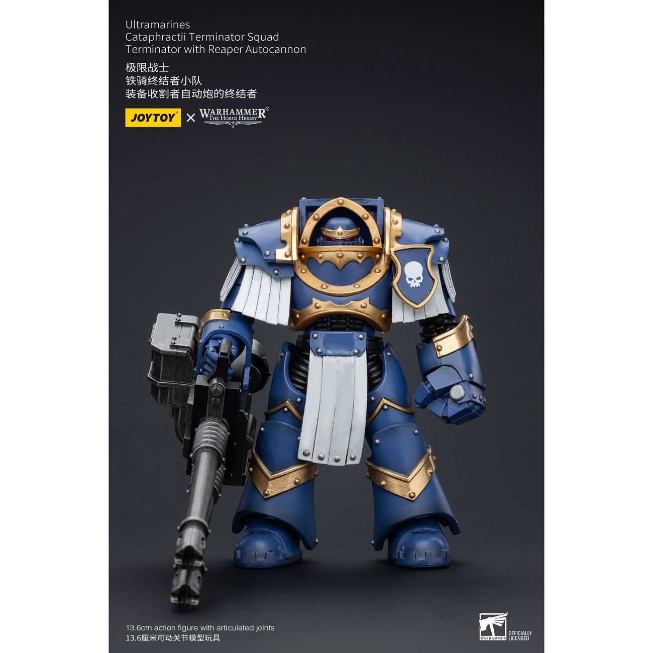Warhammer The Horus Heresy Action figure 1/18 Ultramarines Cataphractii Terminator Squad Terminator con Reaper Autocannon
