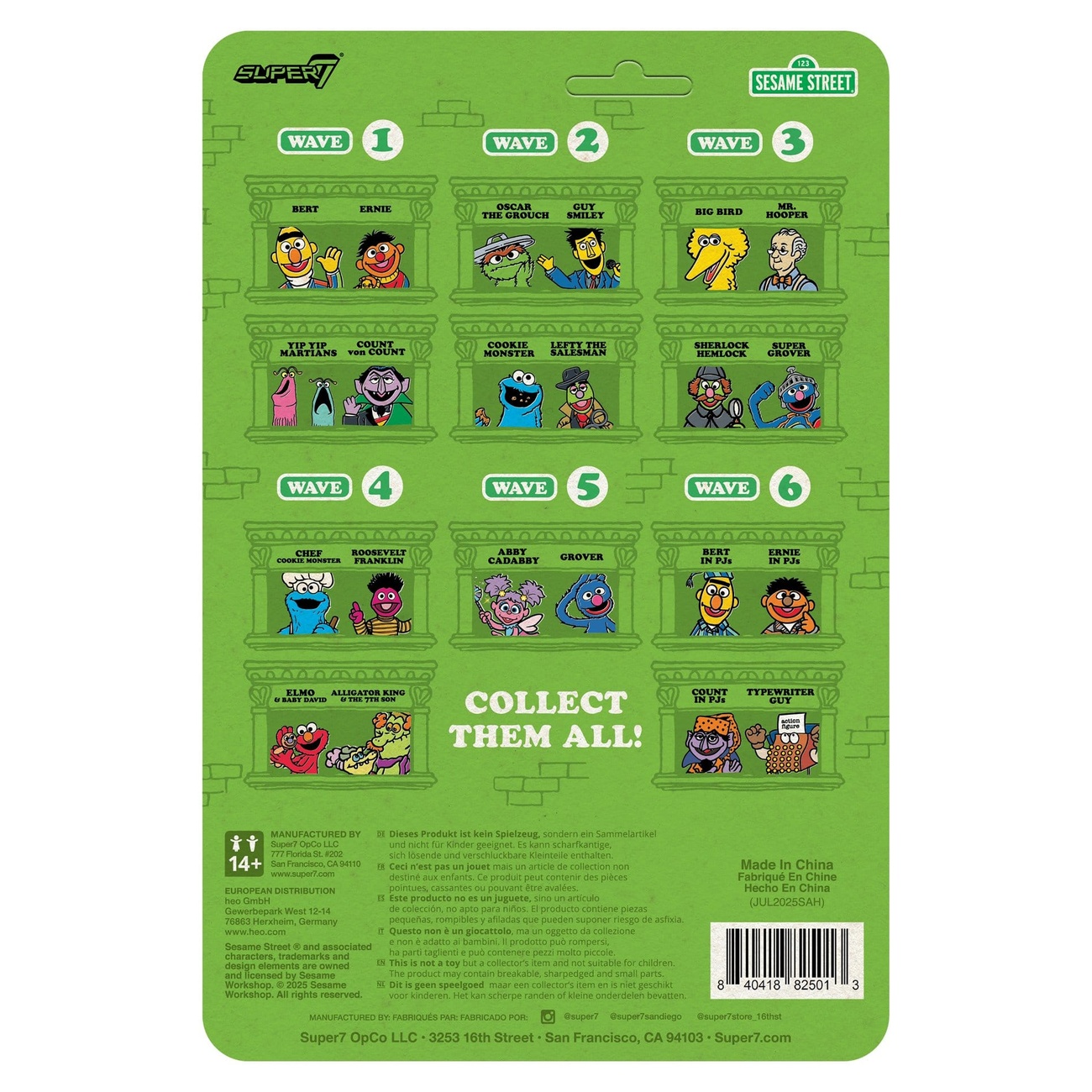 Sesame Street figurine articulée ReAction Wave 06 Typewriter Guy 10 cm